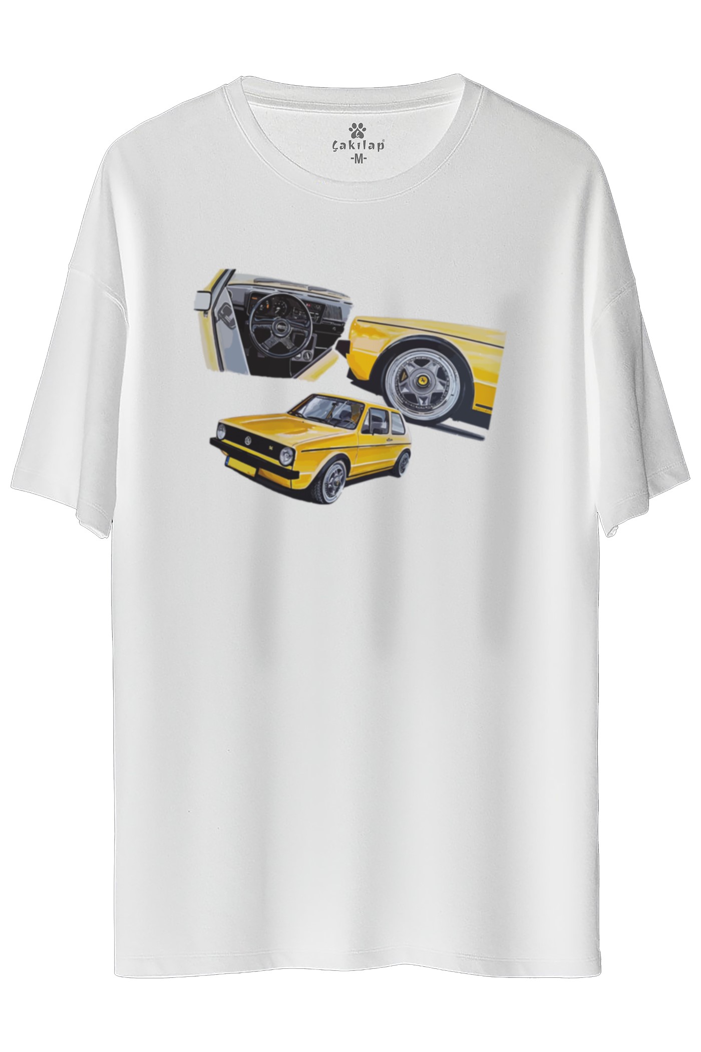 Vw Golf 1 Baskılı Oversize Tişört