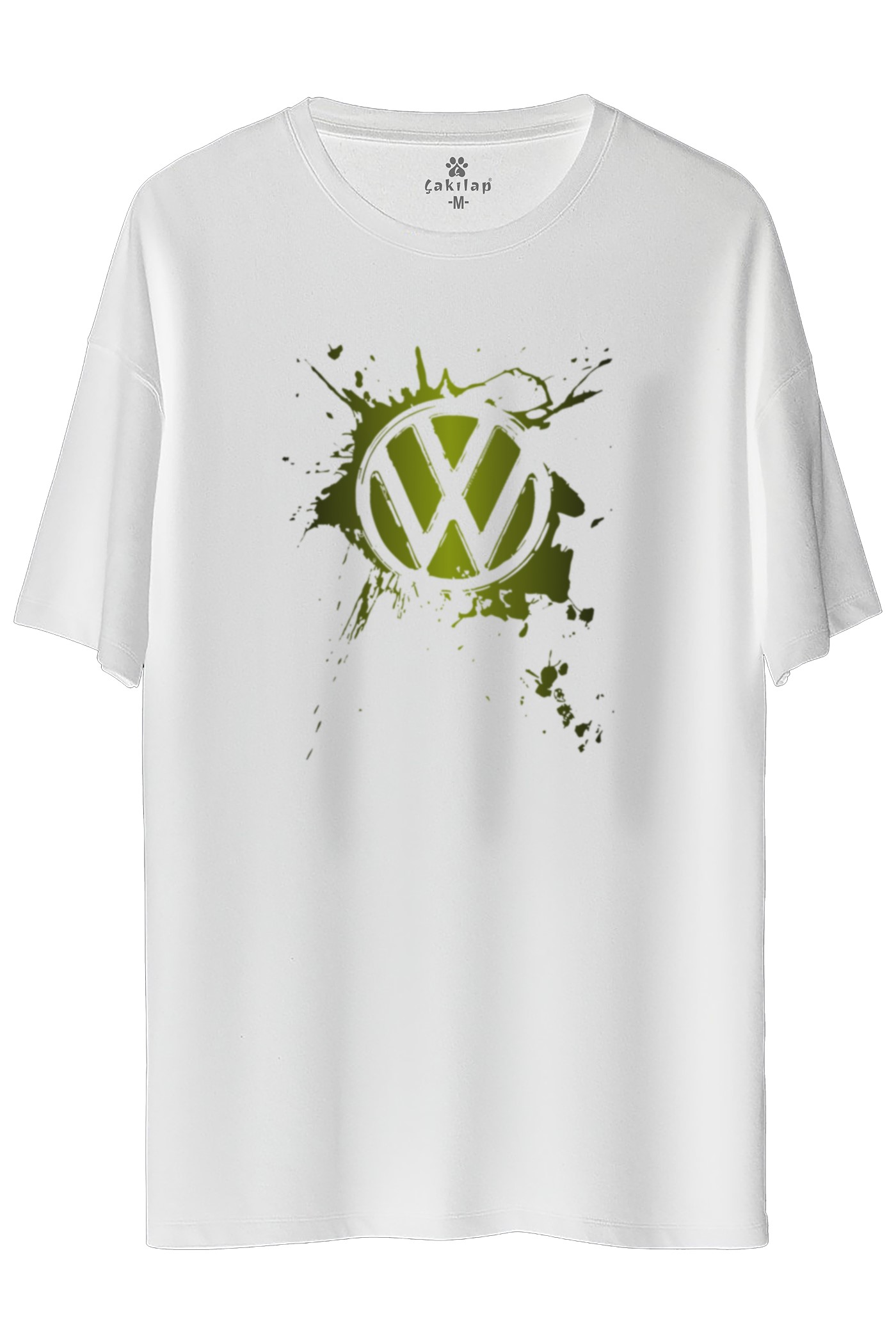 Vw Logo Baskılı Oversize Tişört