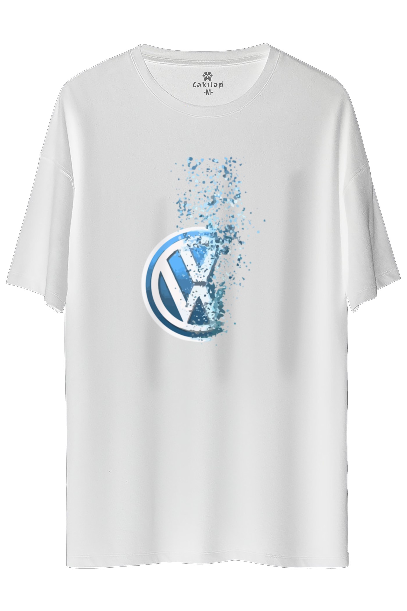 Vw Logo Baskılı Oversize Tişört
