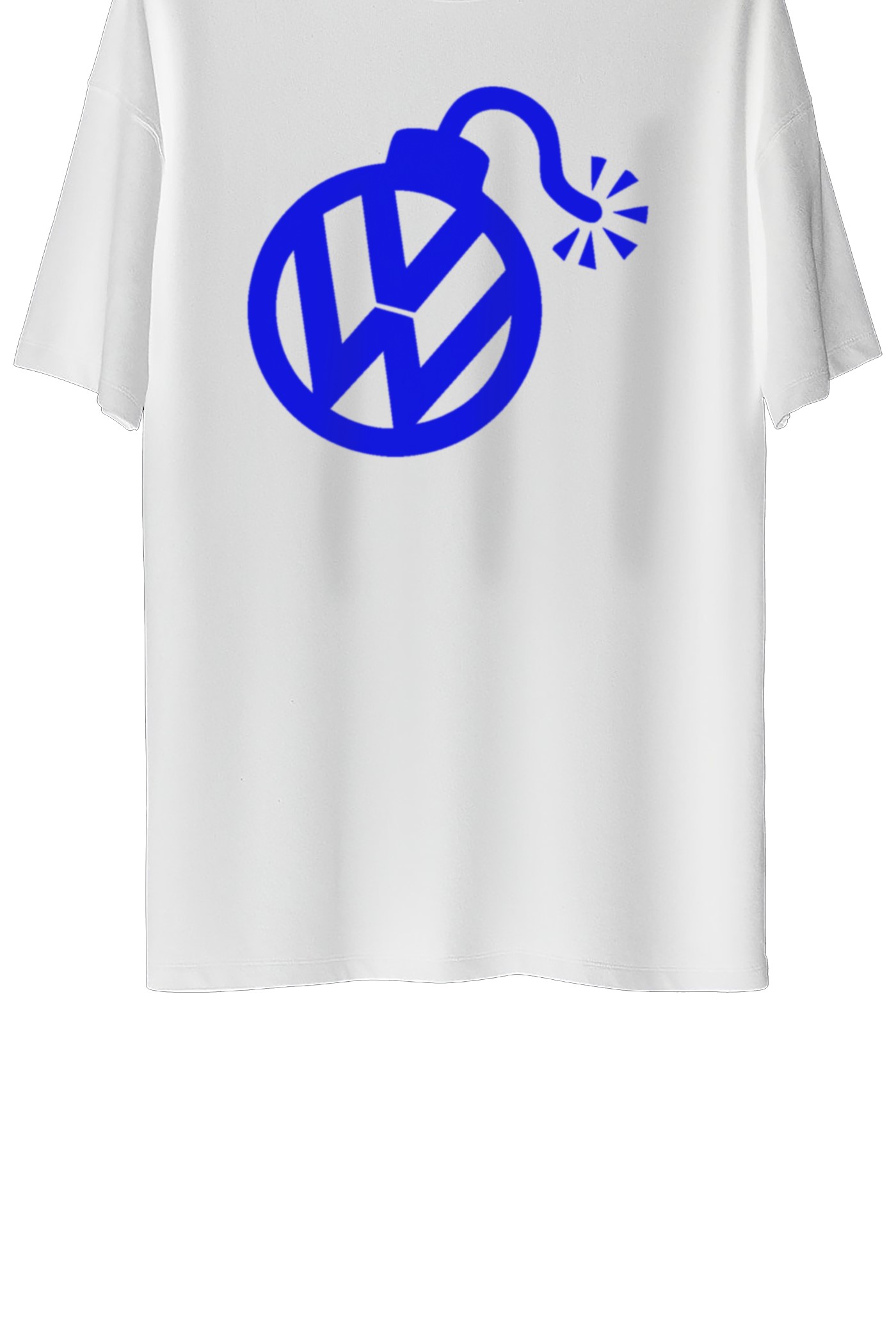 Vw Logo Baskılı Oversize Tişört