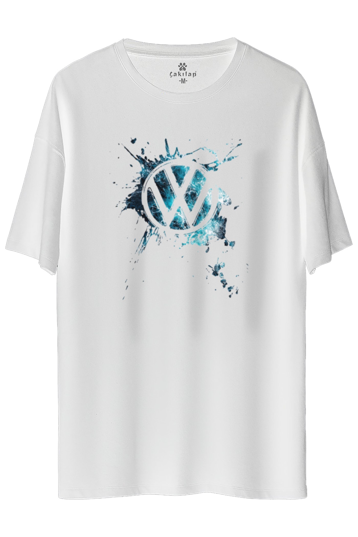 Vw Logo Baskılı Oversize Tişört