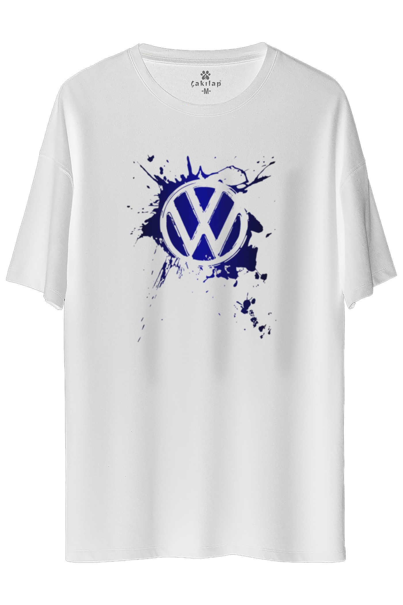 Vw Logo Baskılı Oversize Tişört