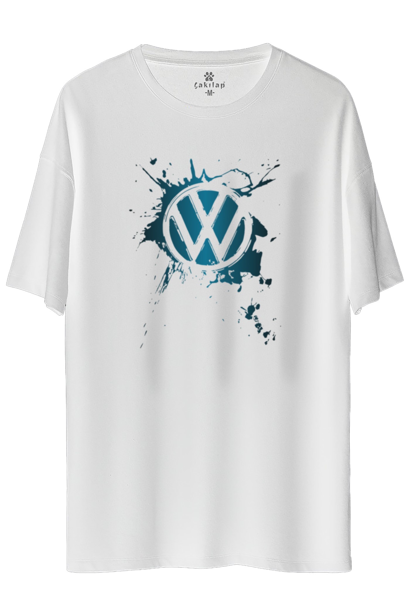 Vw Logo Baskılı Oversize Tişört
