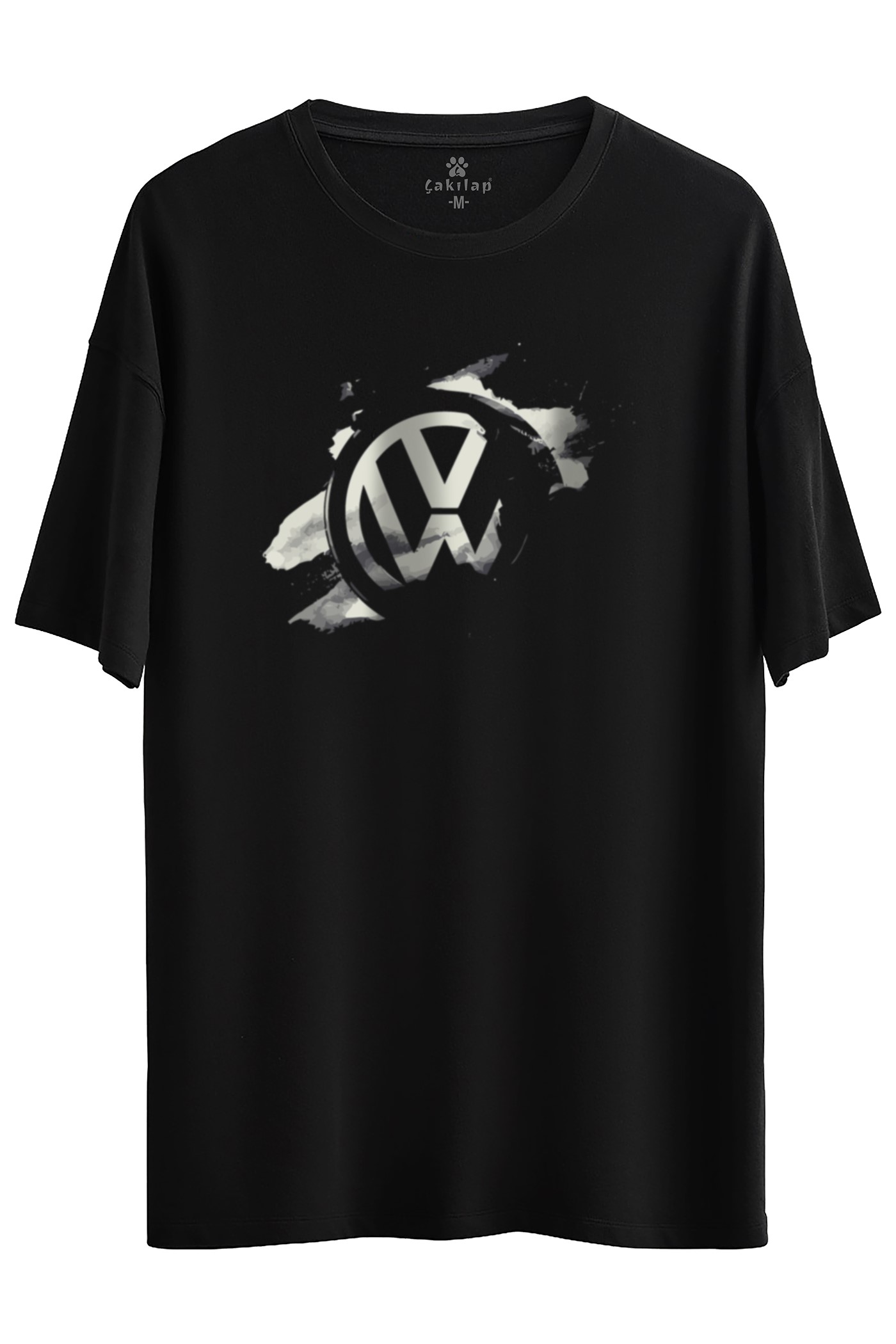 Vw Logo Baskılı Oversize Tişört