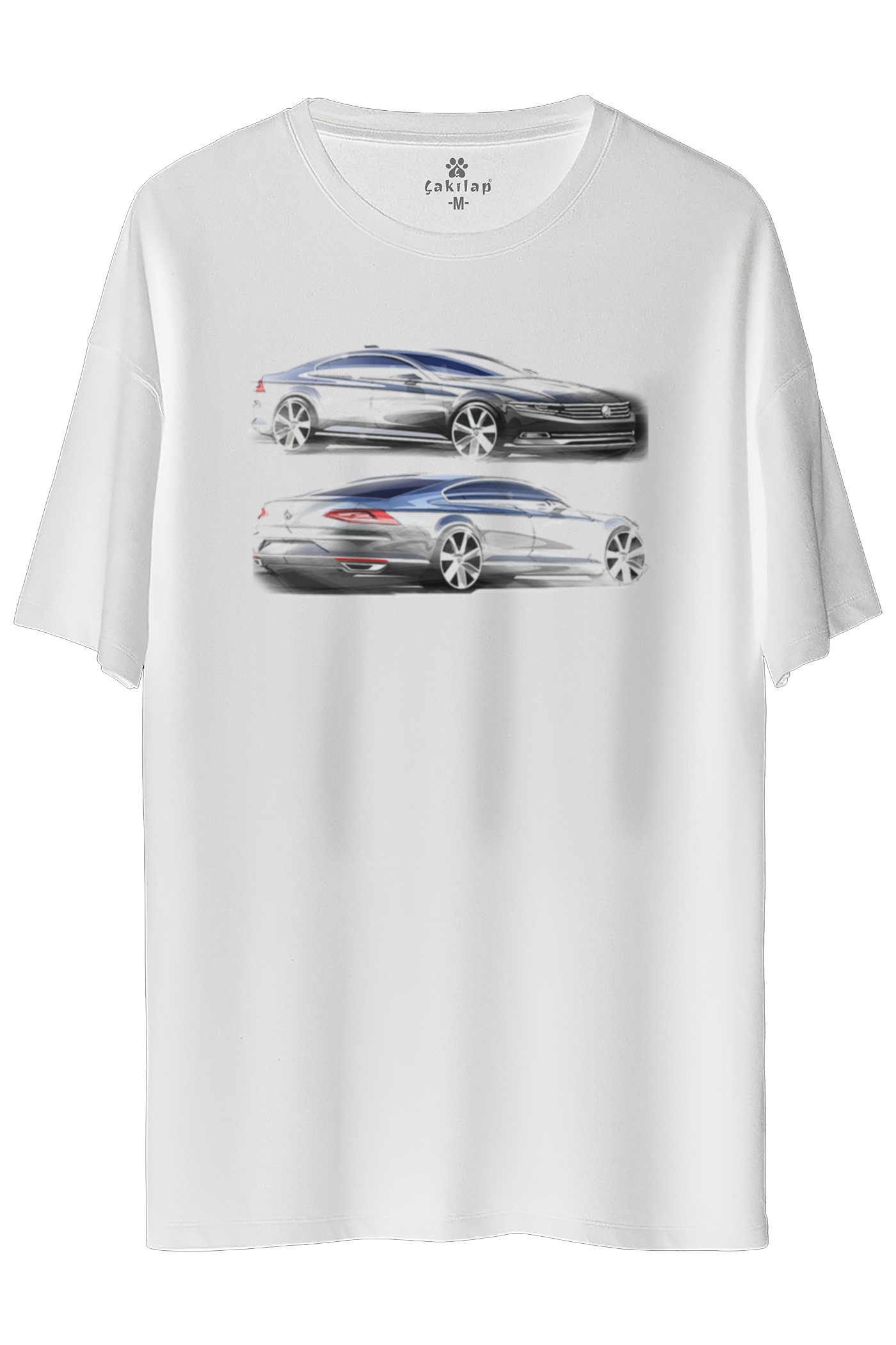 Vw Passat B8 Baskılı Oversize Tişört