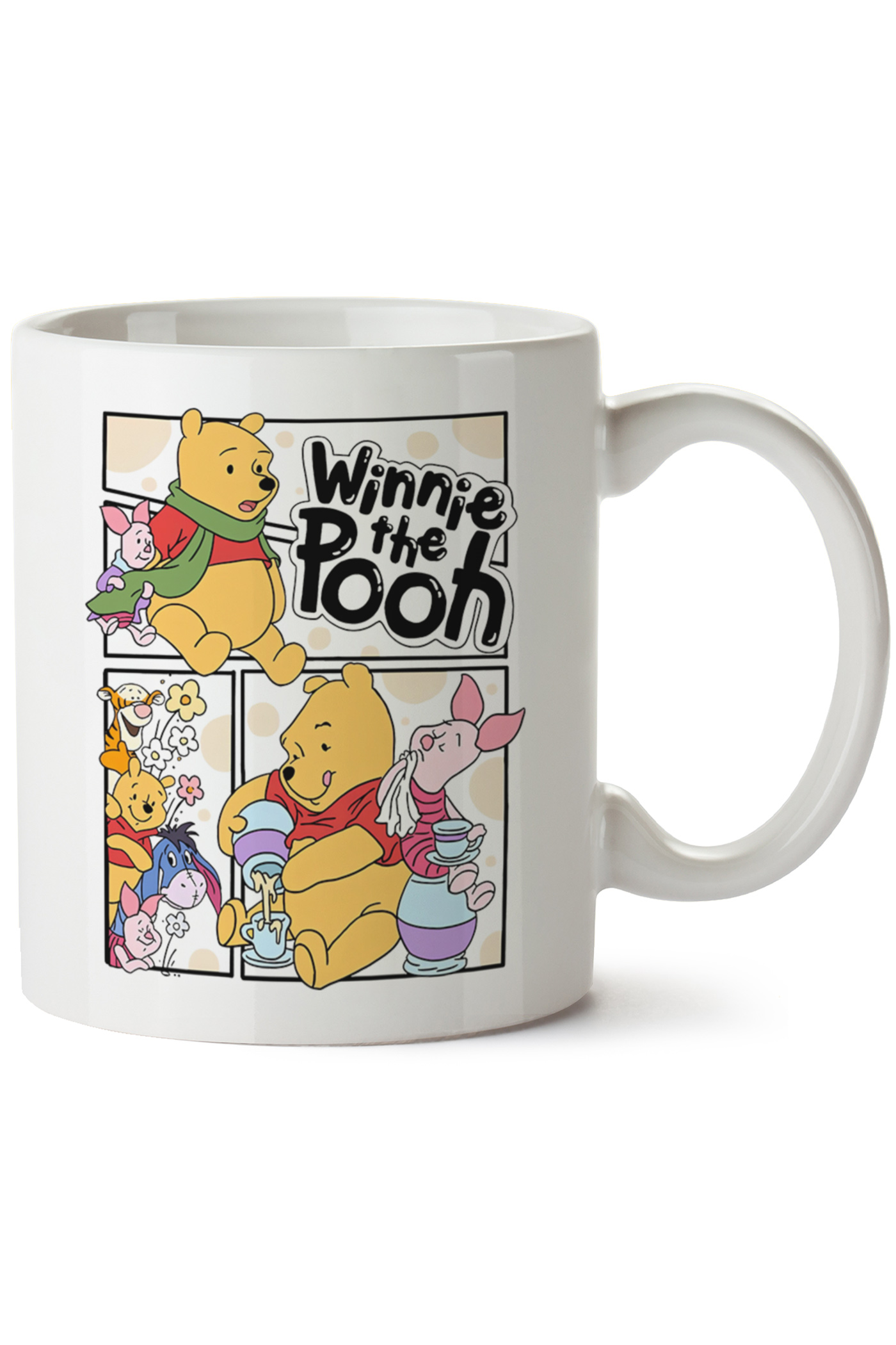 Winnie The Pooh Baskılı Porselen Kupa Bardak