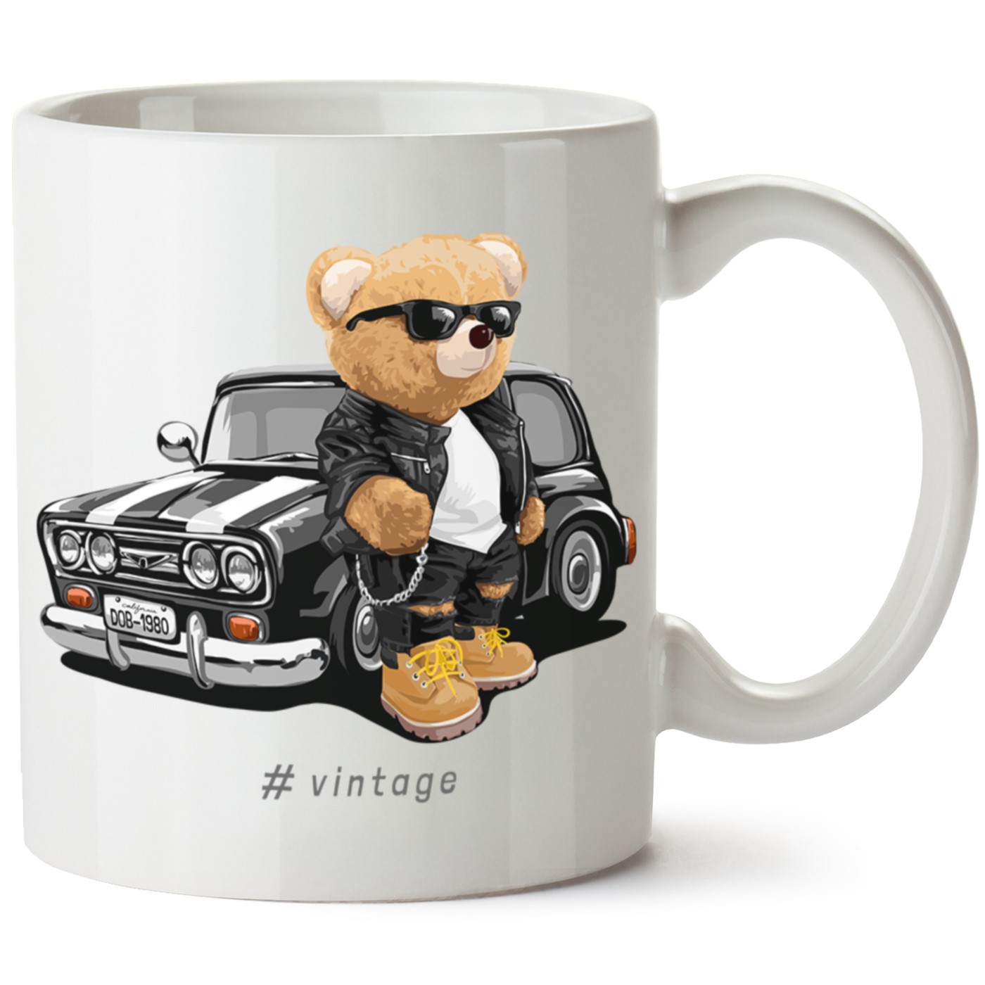 Ayıcık Baskılı Porselen Kupa Bardak