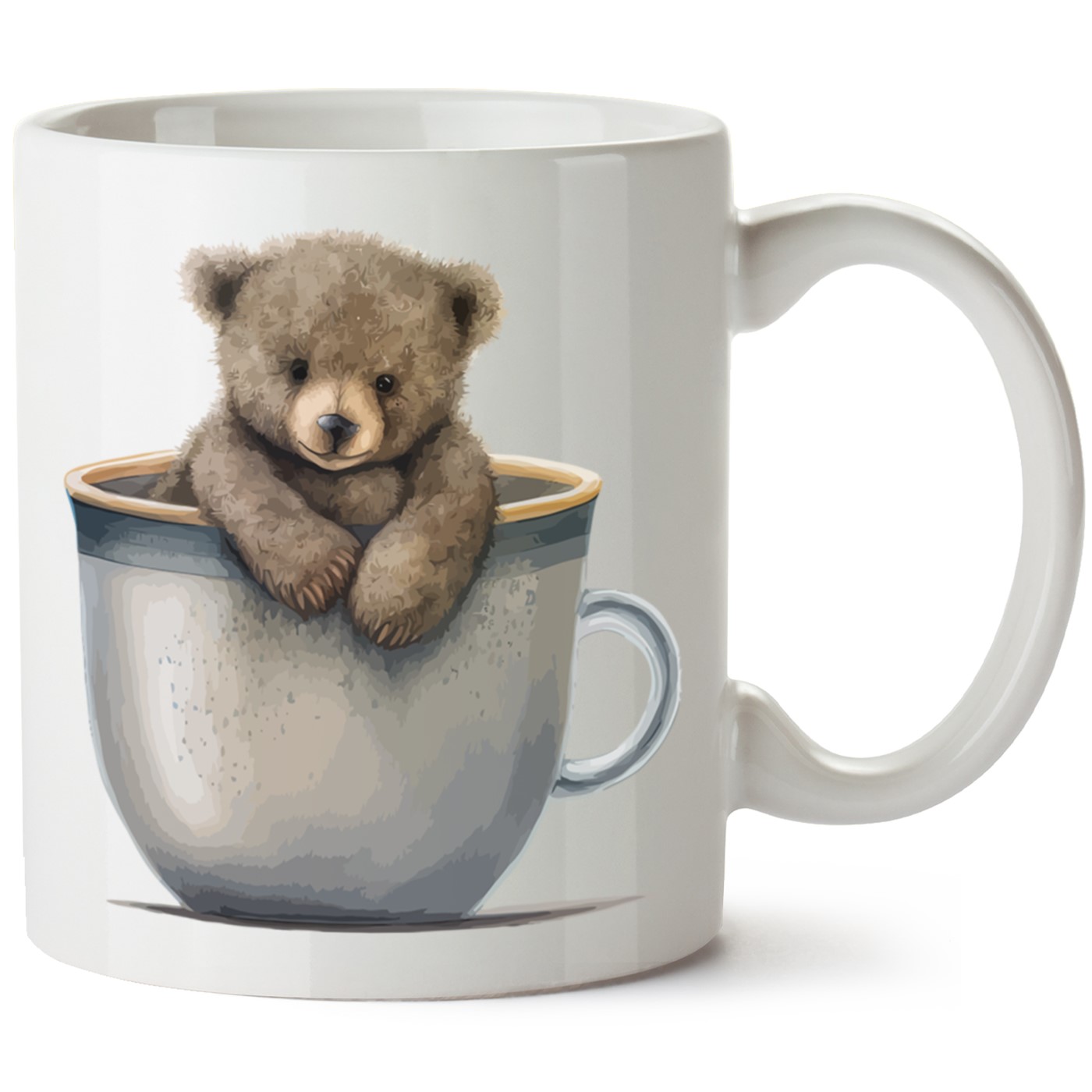 Ayıcık Baskılı Porselen Kupa Bardak