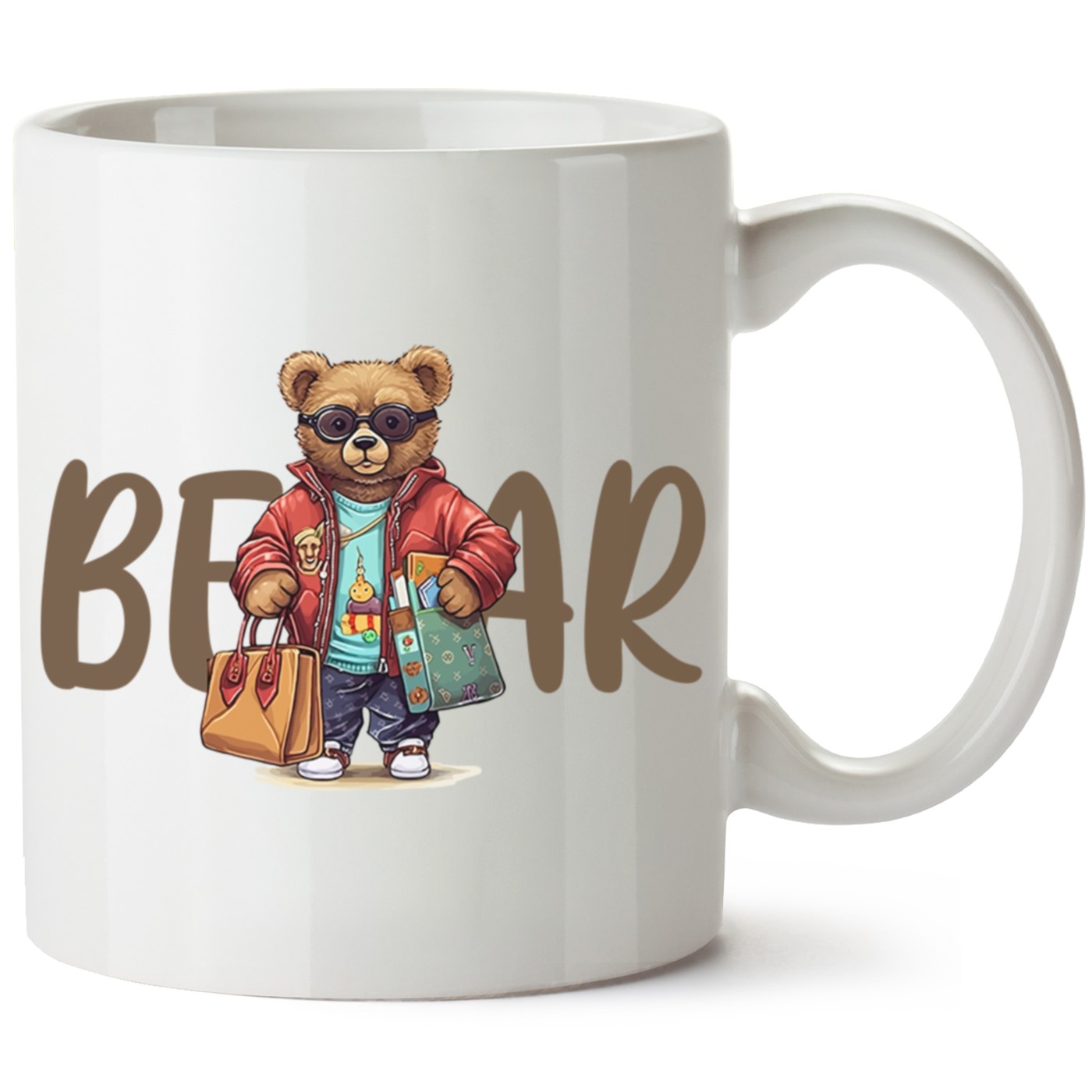 Ayıcık Baskılı Porselen Kupa Bardak