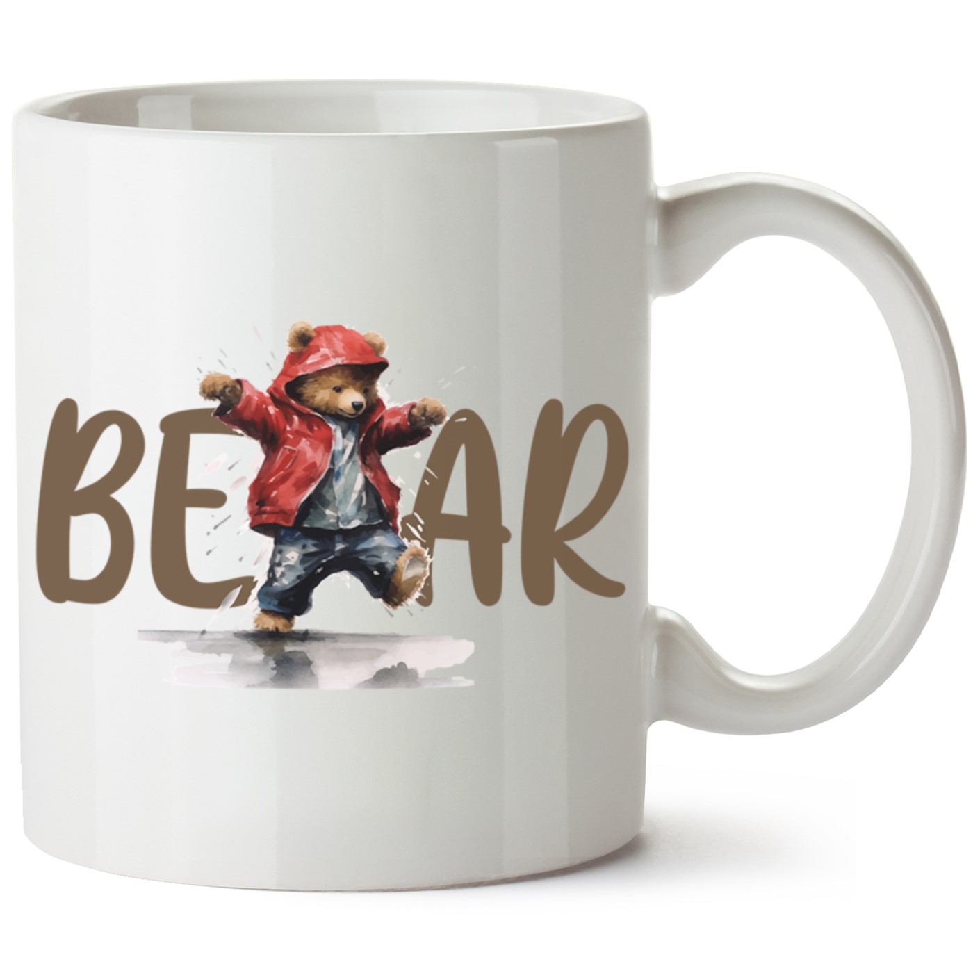 Ayıcık Baskılı Porselen Kupa Bardak