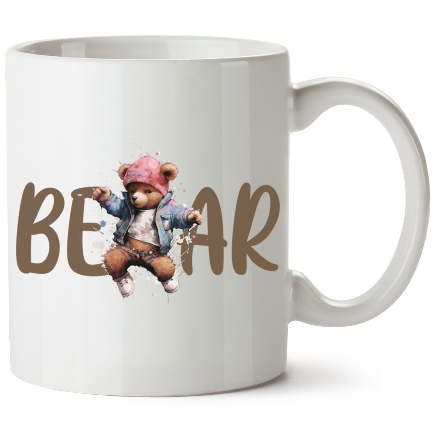 Ayıcık Baskılı Porselen Kupa Bardak