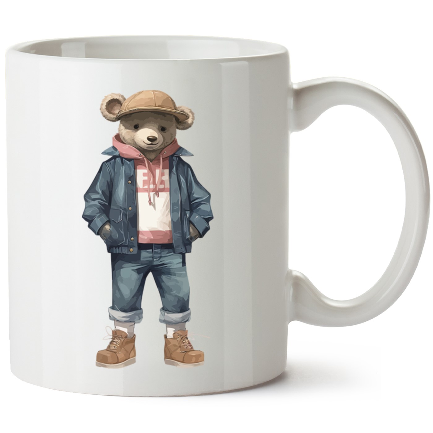 Ayıcık Baskılı Porselen Kupa Bardak