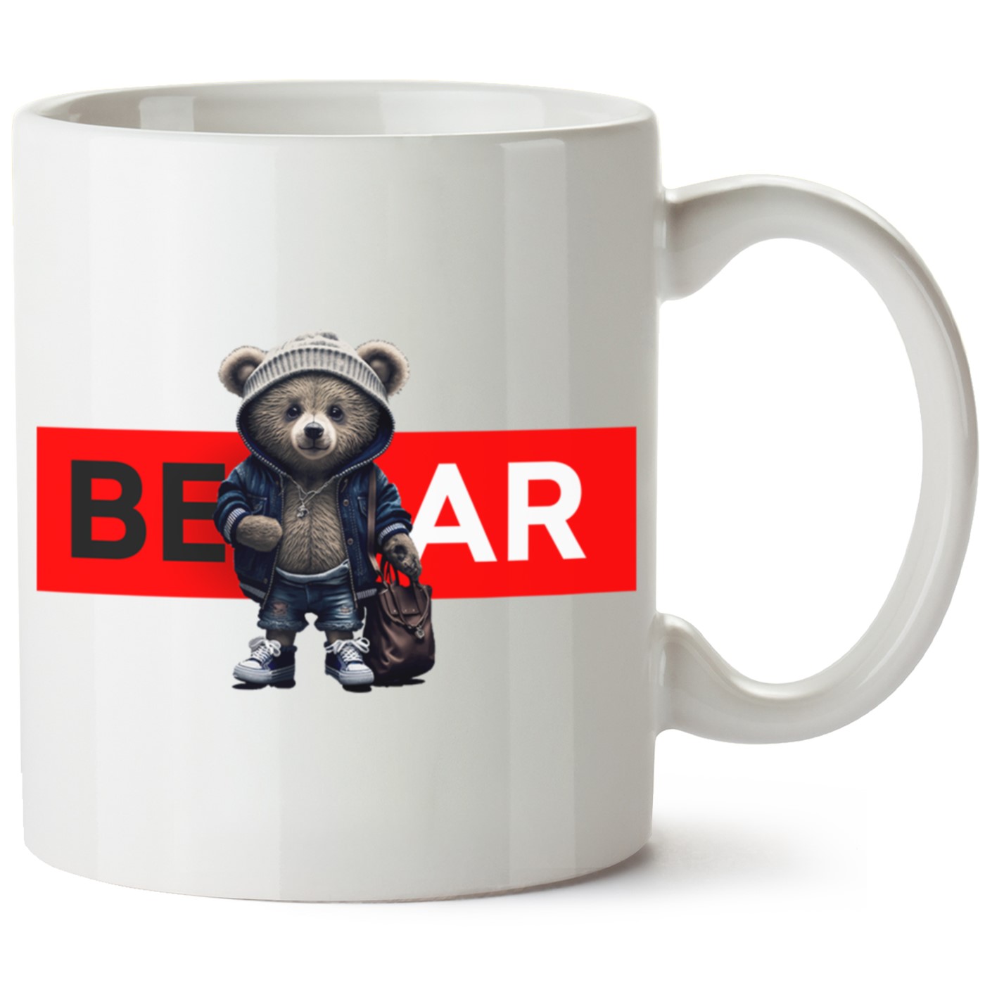 Ayıcık Baskılı Porselen Kupa Bardak