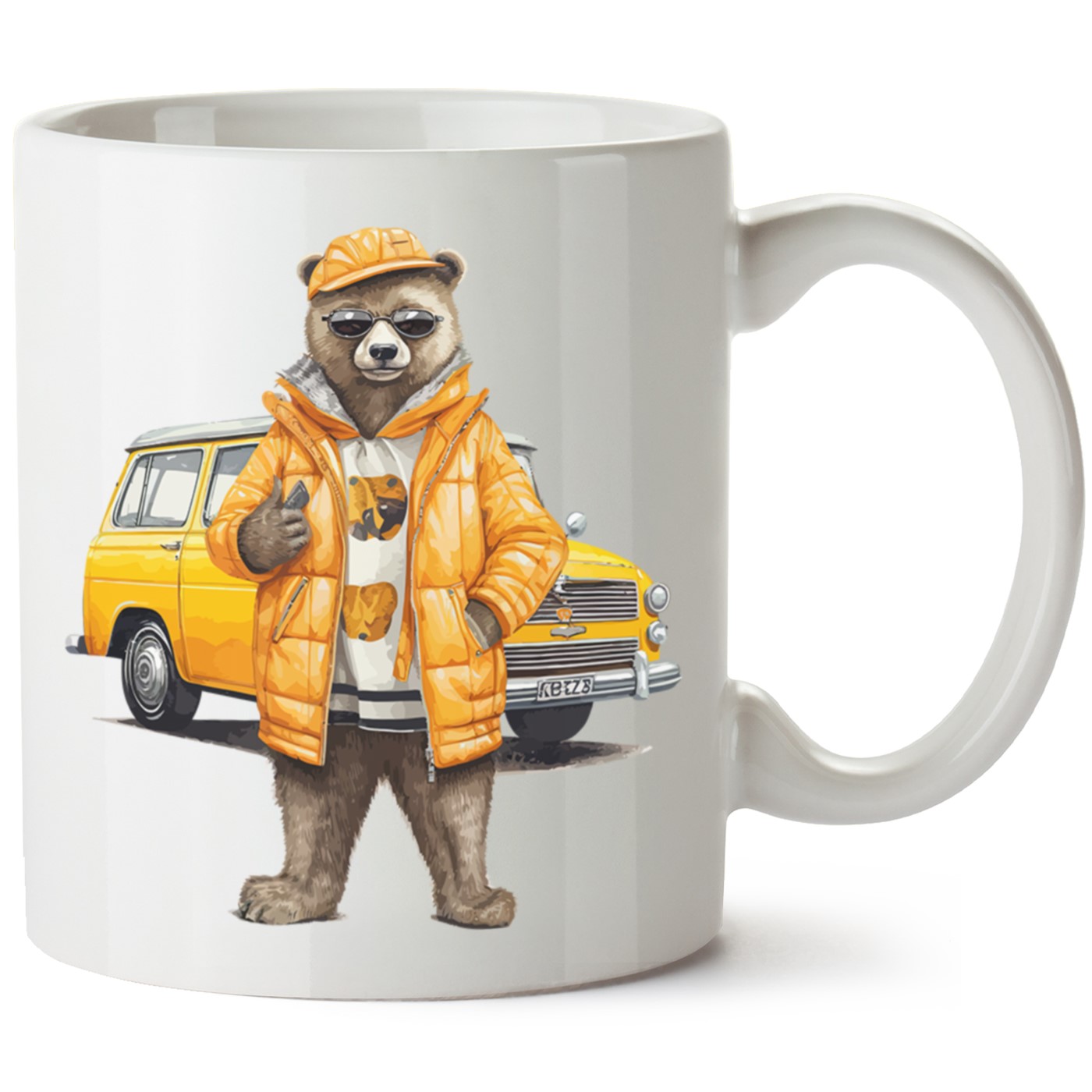 Ayıcık Baskılı Porselen Kupa Bardak