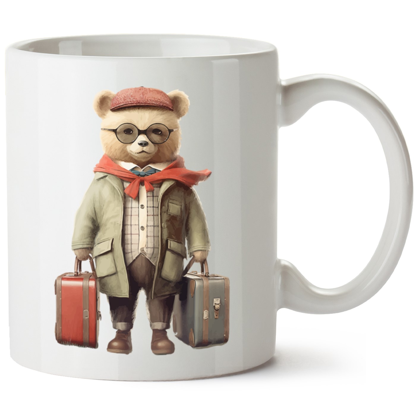 Ayıcık Baskılı Porselen Kupa Bardak