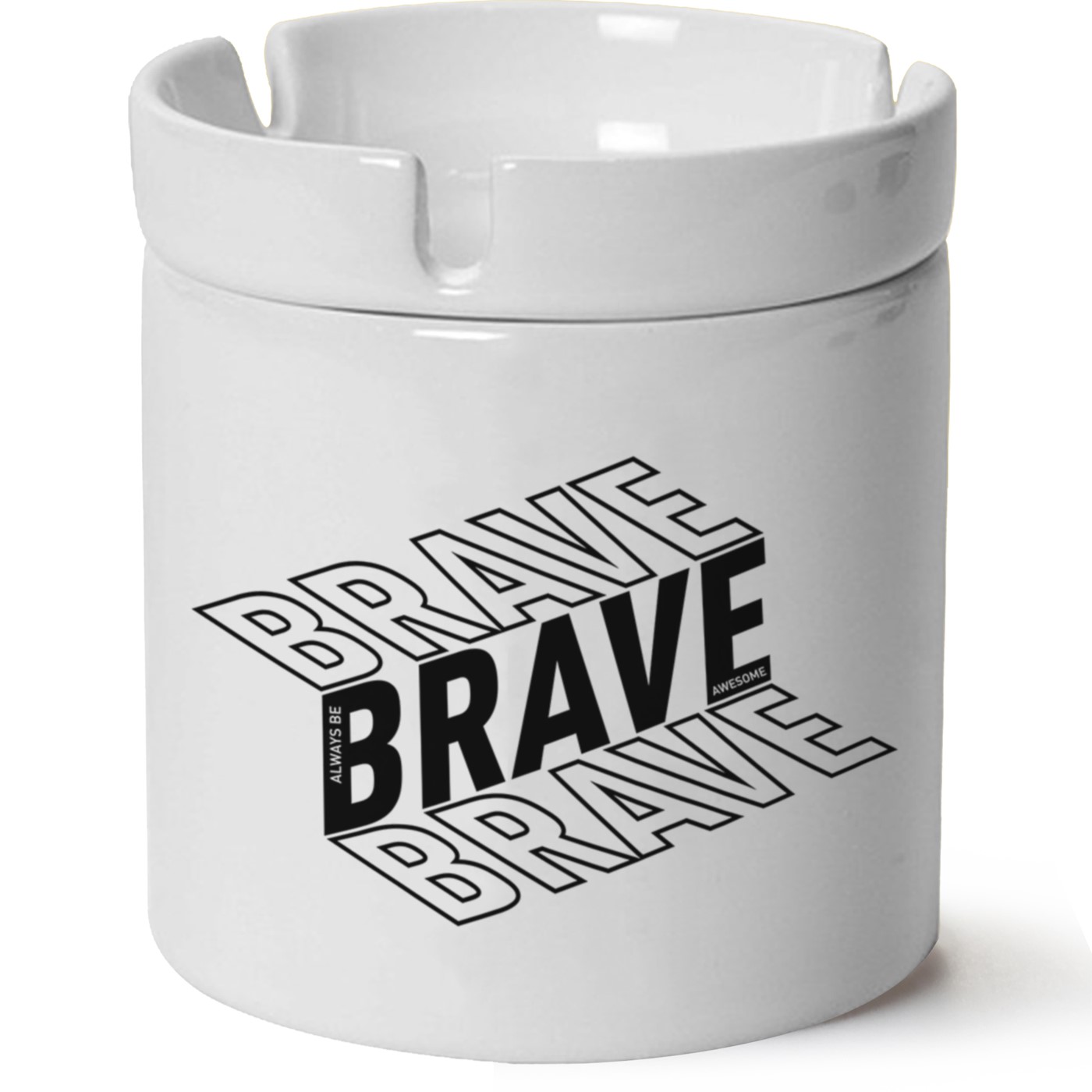 Brave  Baskılı Porselen Küllük