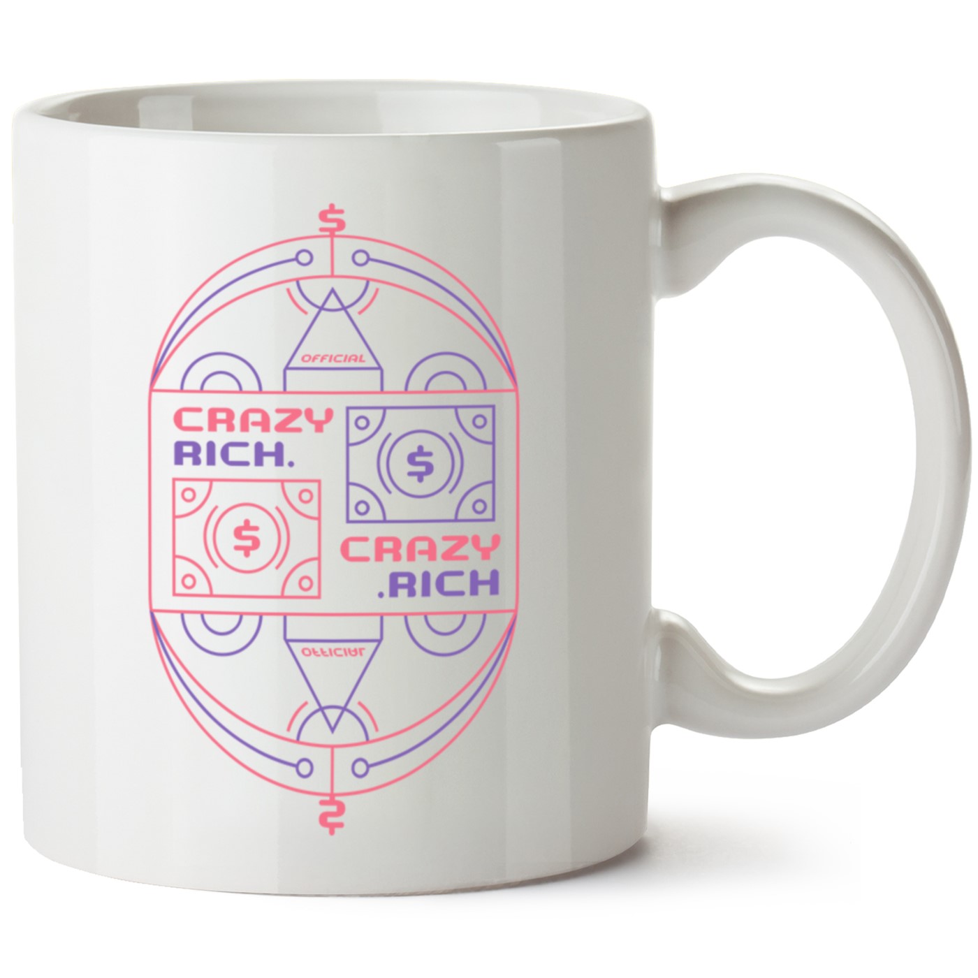 Crazy Rich Baskılı Porselen Kupa Bardak