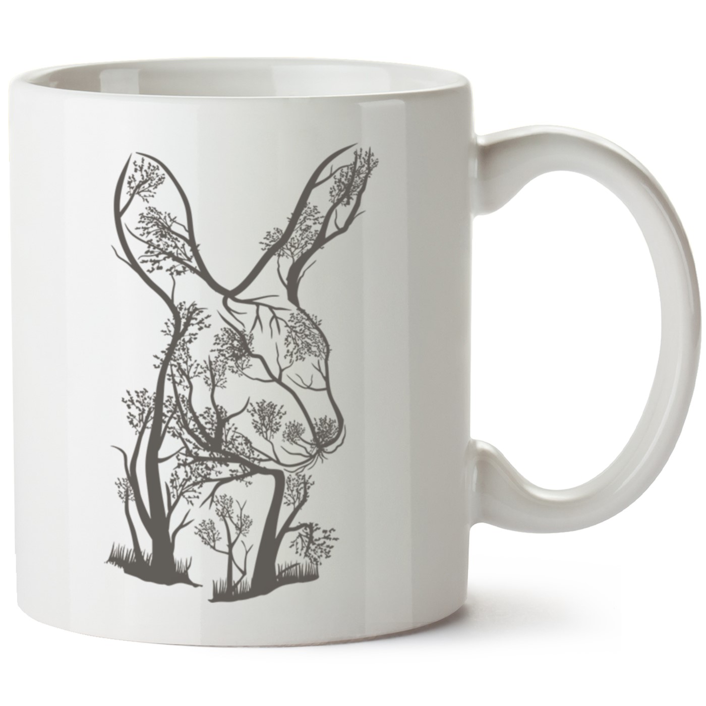 Doğa Tavaşan Baskılı Porselen Kupa Bardak