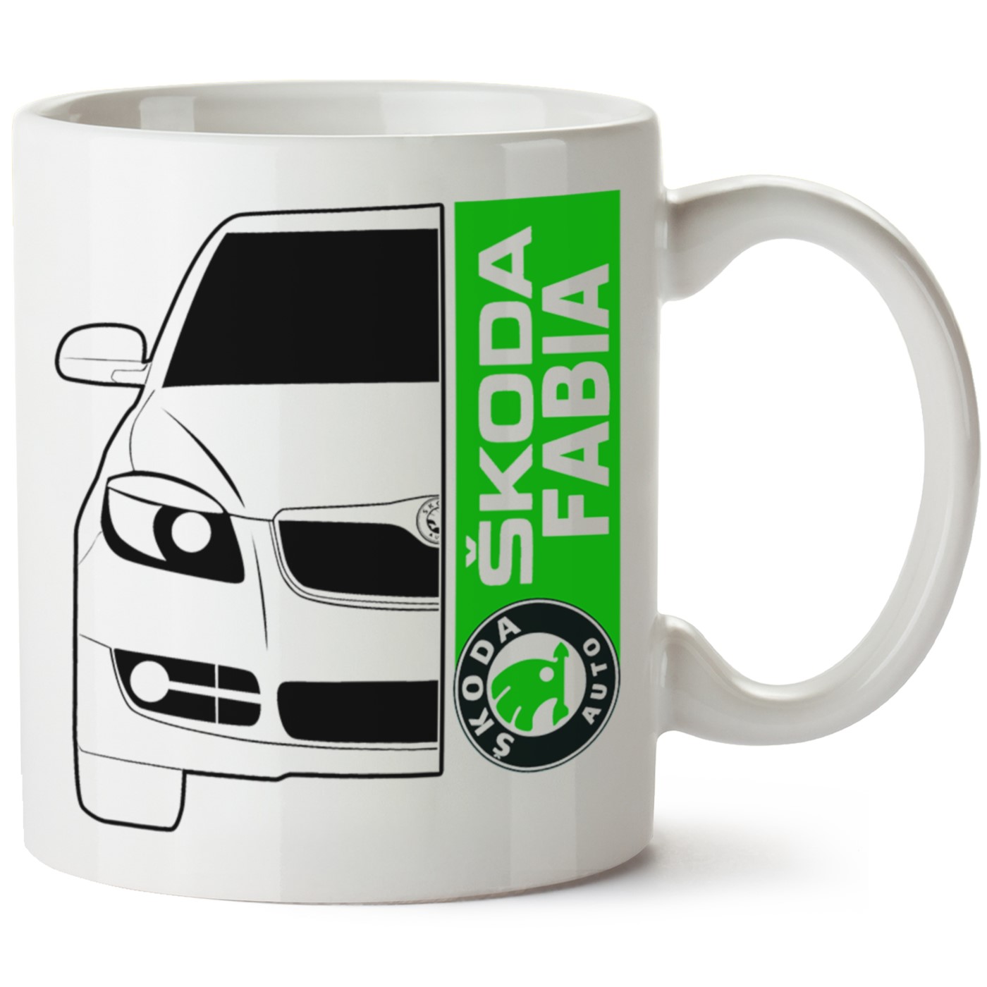 Skoda Fabia2 Baskılı Porselen Kupa Bardak