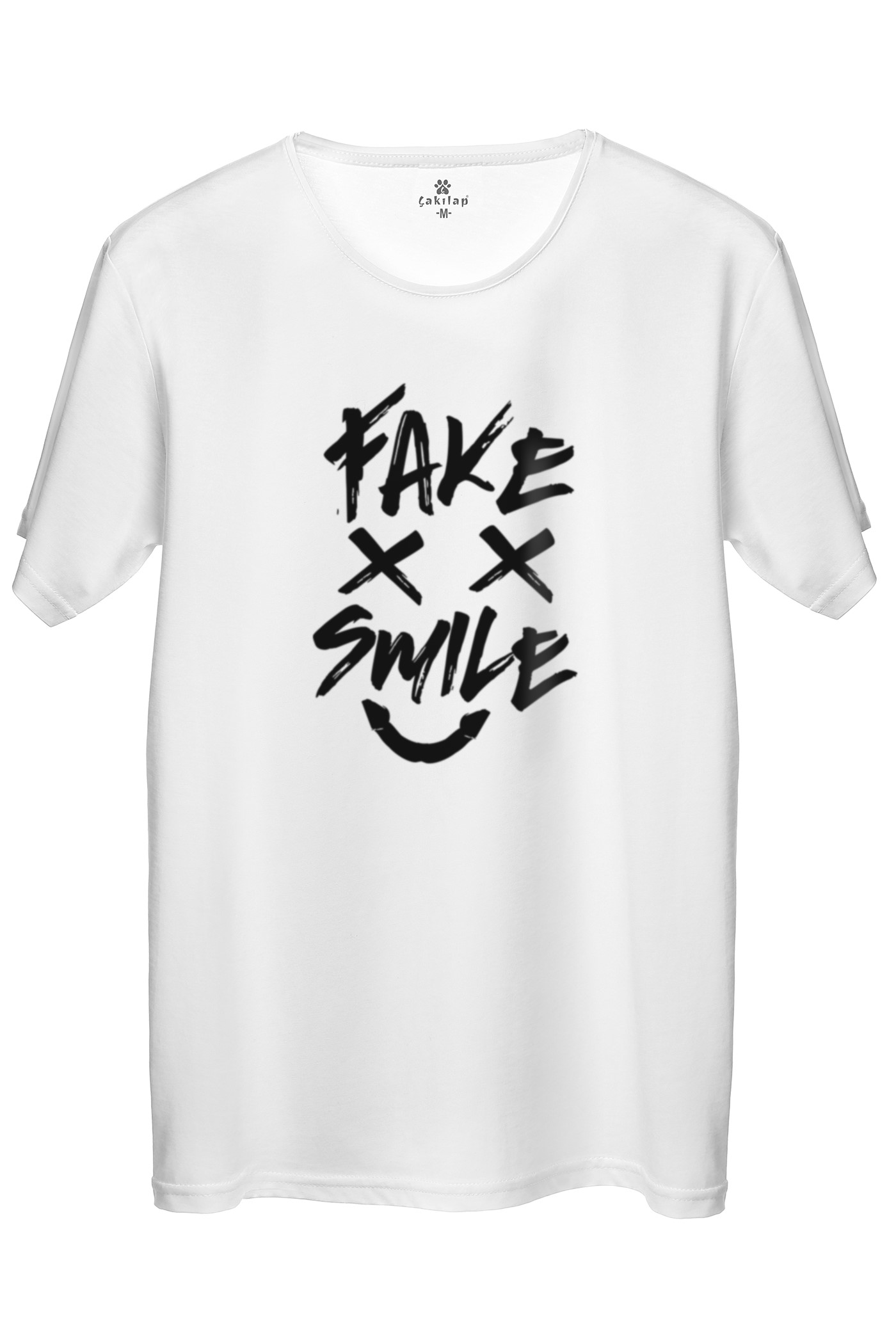 Fake Smile  Baskılı Regular Tişört