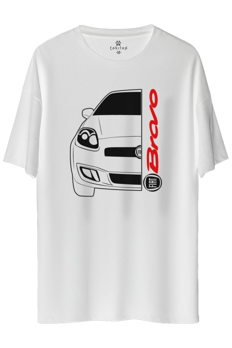 Fiat Bravo  Baskılı Oversize Tişört