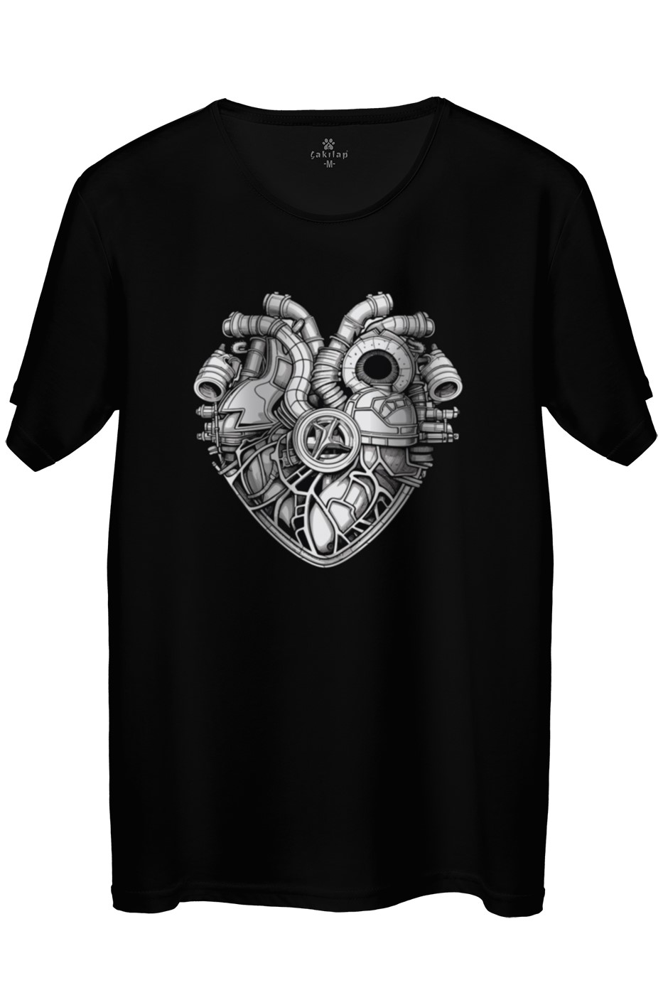 Kalp Motor Baskılı Regular Tişört