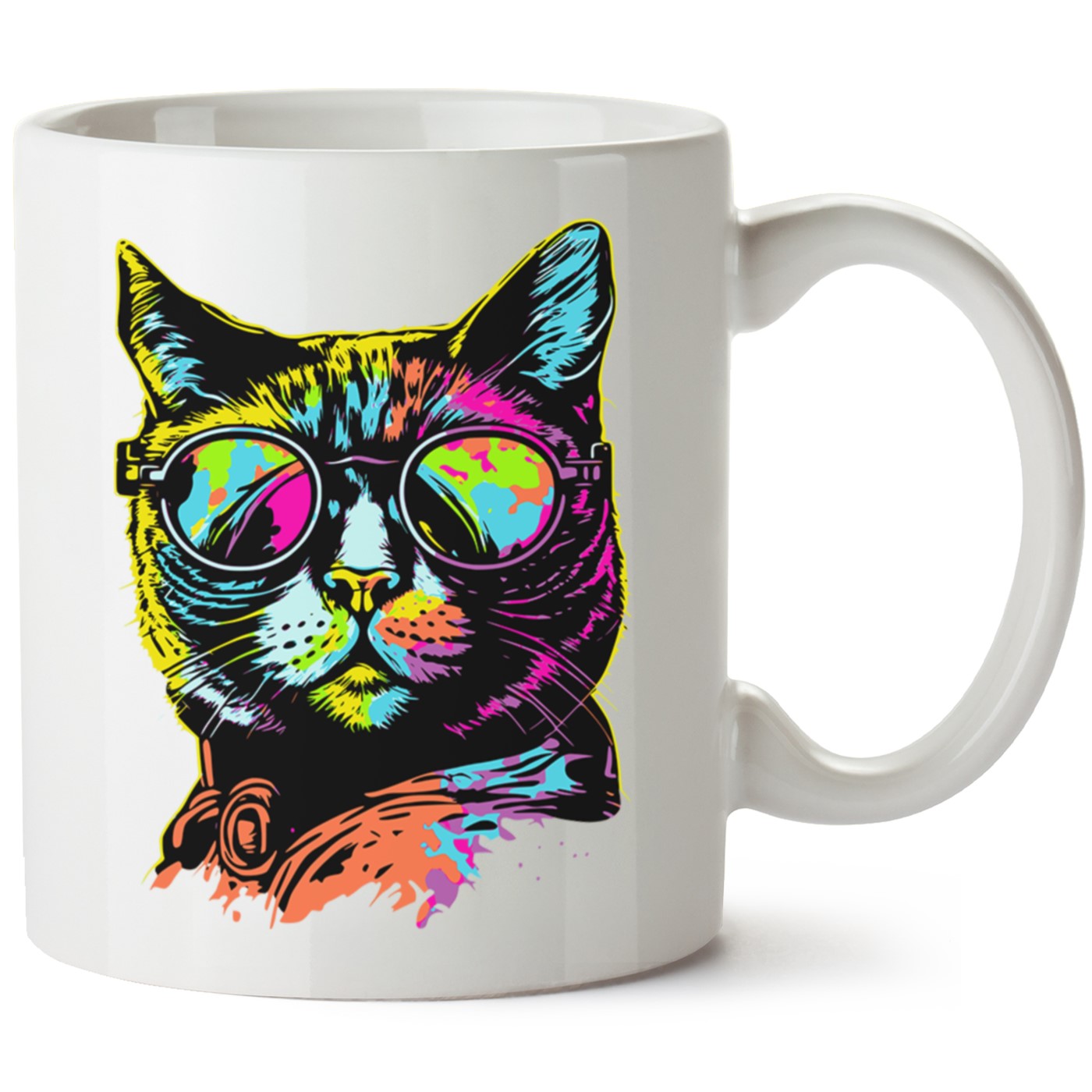 Kedi Baskılı Porselen Kupa Bardak