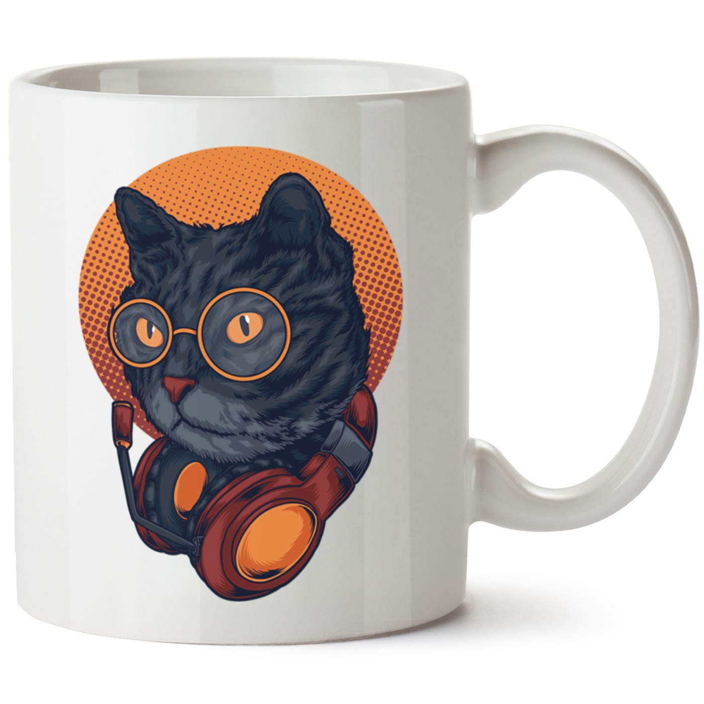 Kedi Baskılı Porselen Kupa Bardak