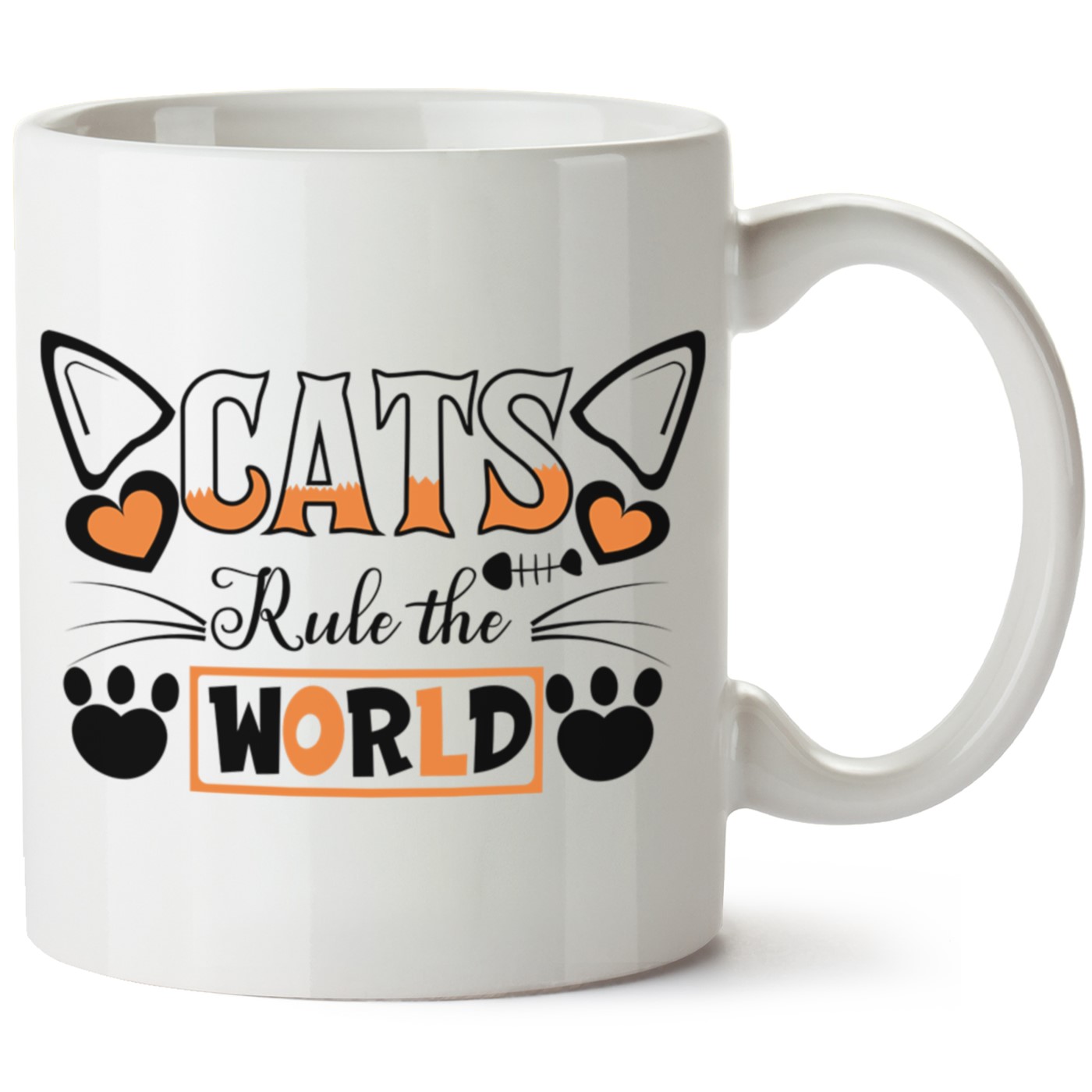 Kedi Baskılı Porselen Kupa Bardak