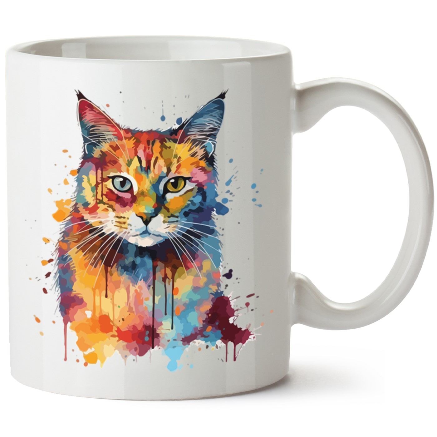 Kedi Baskılı Porselen Kupa Bardak