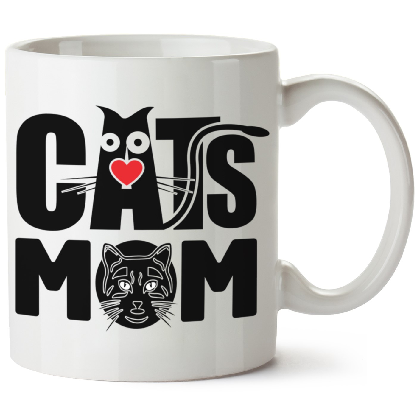 Kedi Baskılı Porselen Kupa Bardak