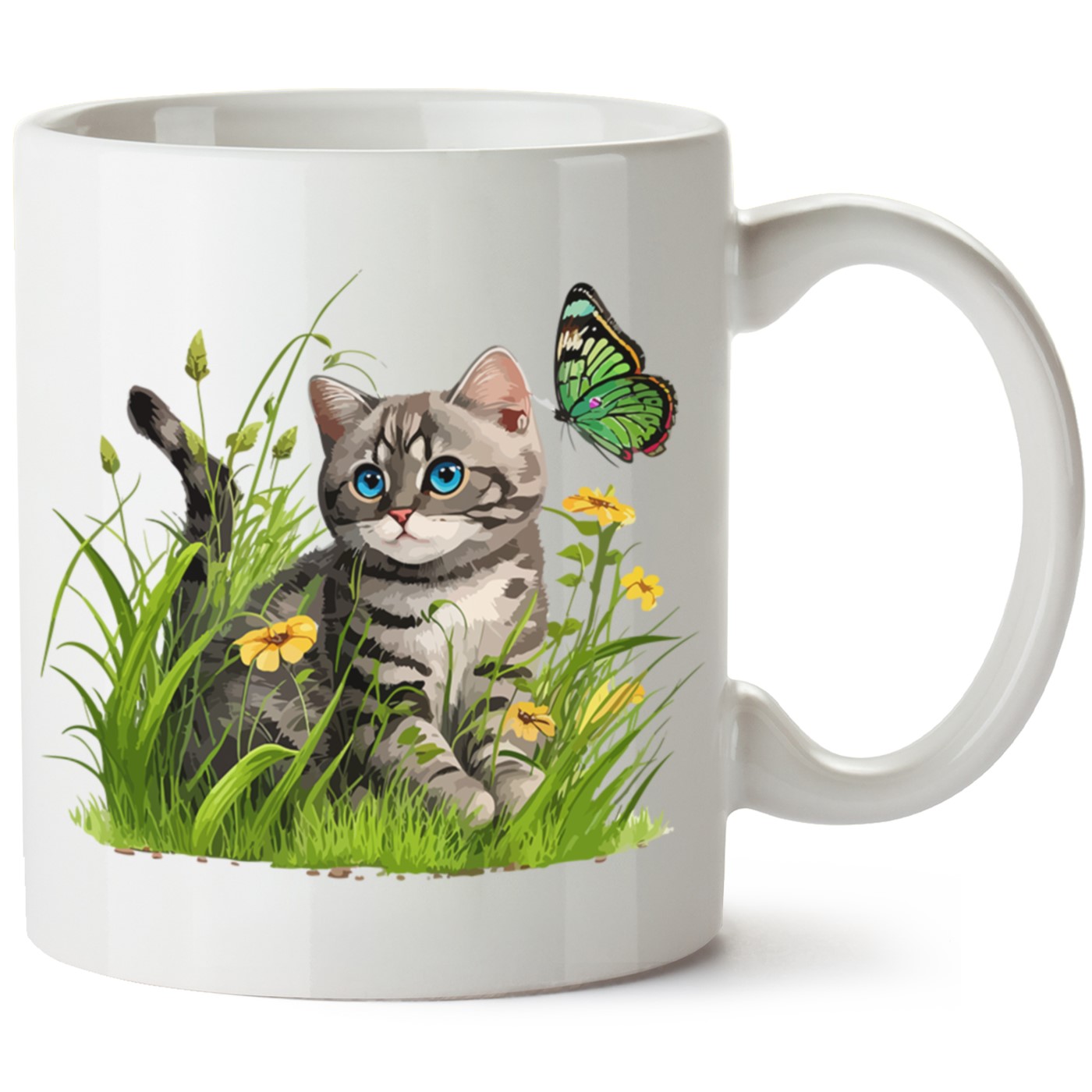 Kedi Baskılı Porselen Kupa Bardak