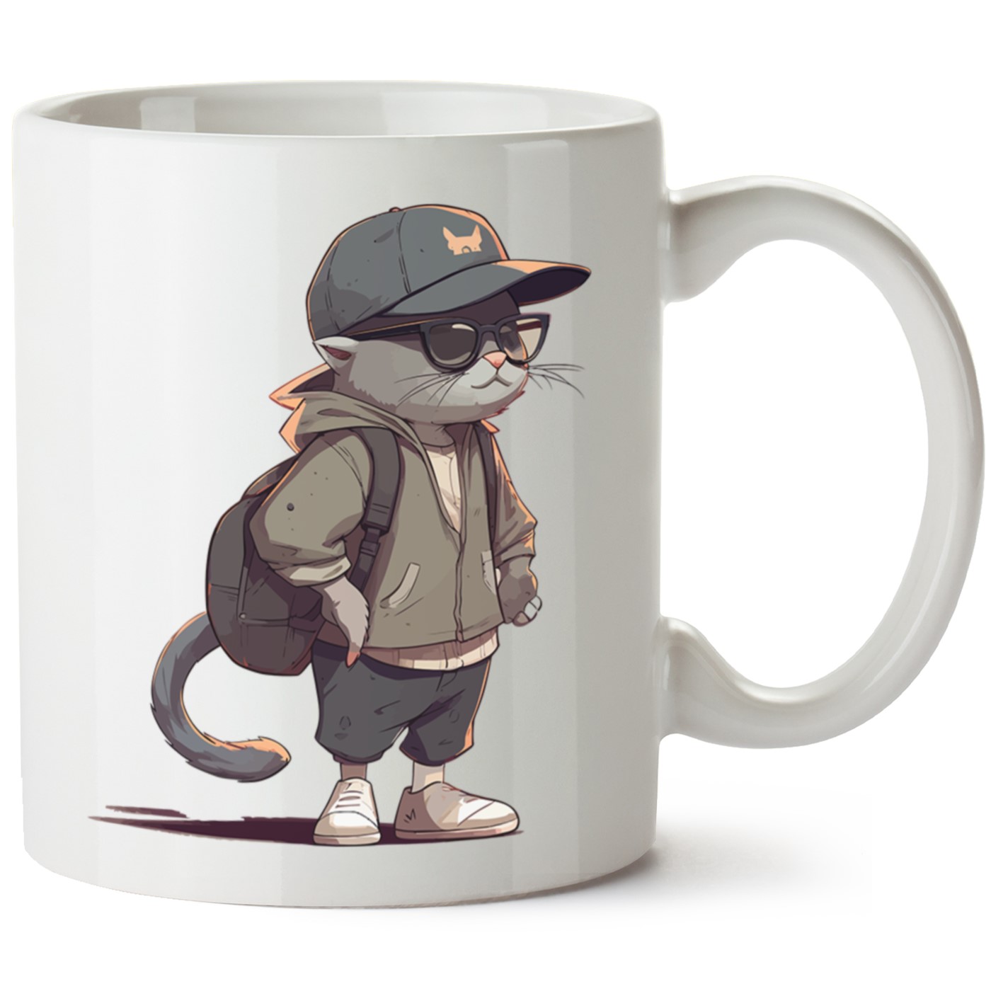 Kedi Baskılı Porselen Kupa Bardak