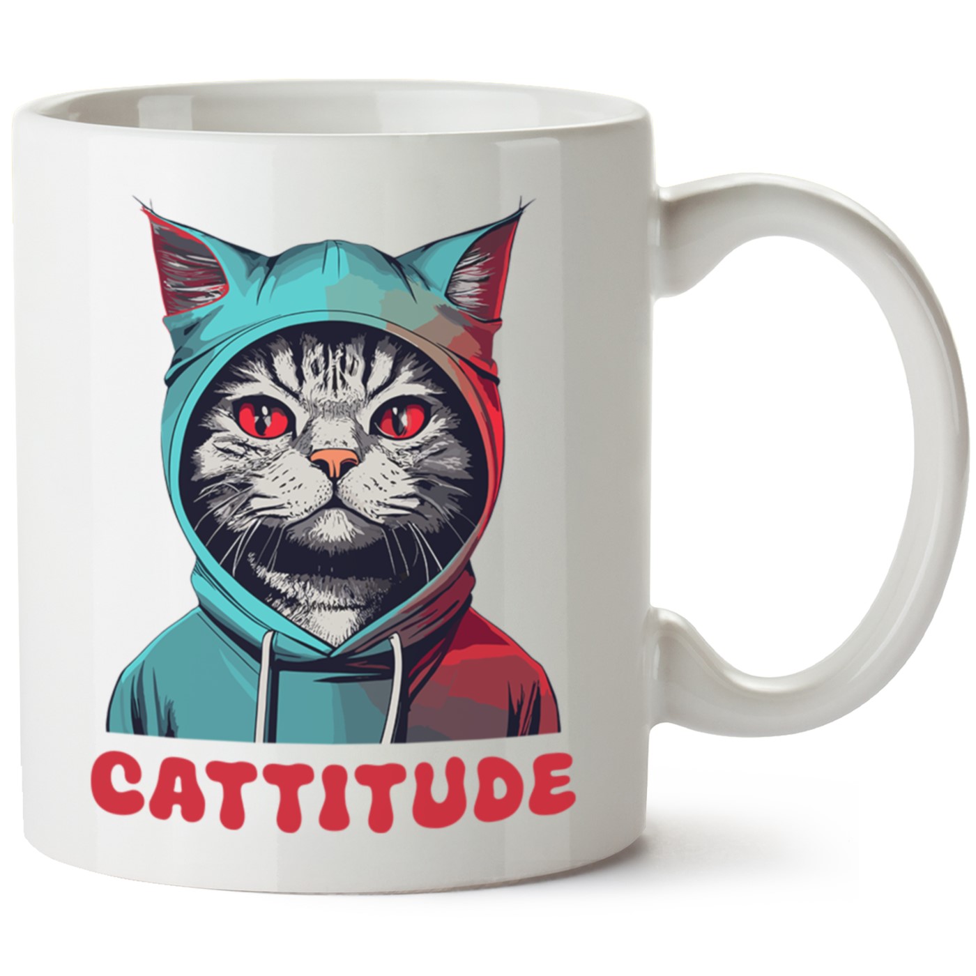 Kedi Baskılı Porselen Kupa Bardak