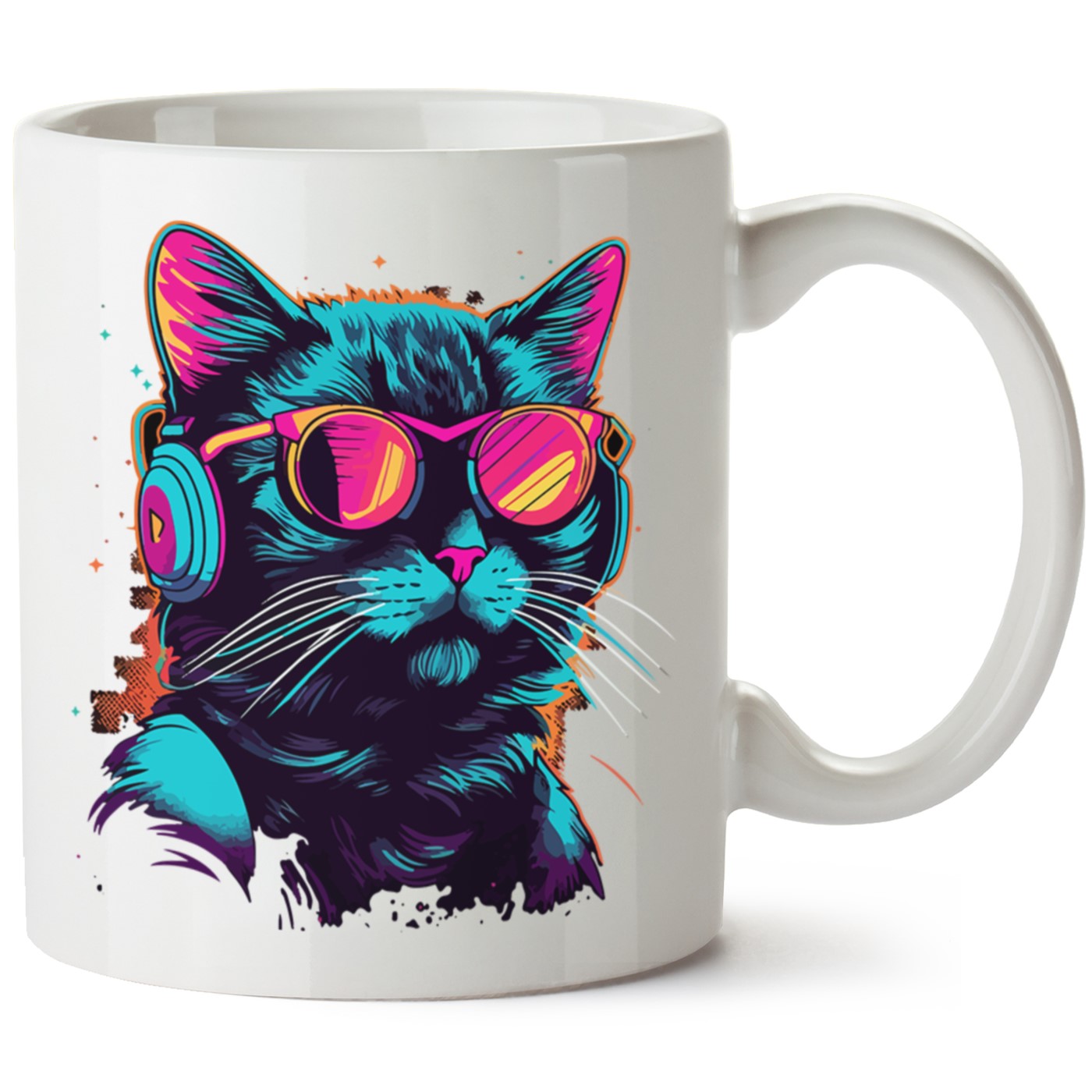 Kedi Baskılı Porselen Kupa Bardak