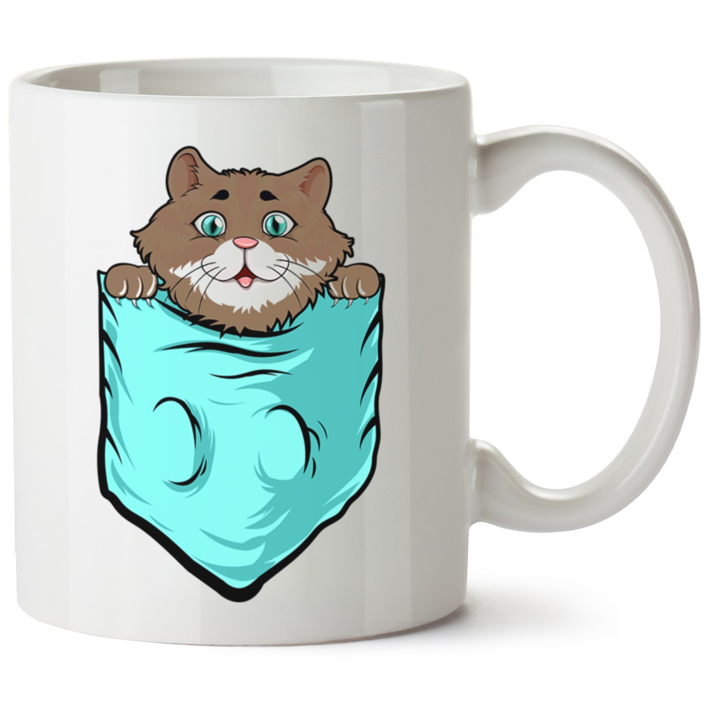 Kedi Baskılı Porselen Kupa Bardak