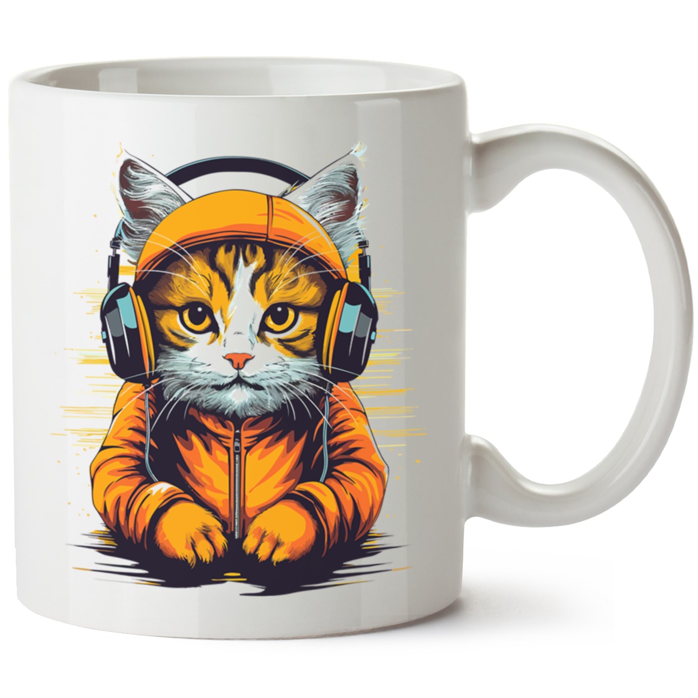 Kedi Baskılı Porselen Kupa Bardak