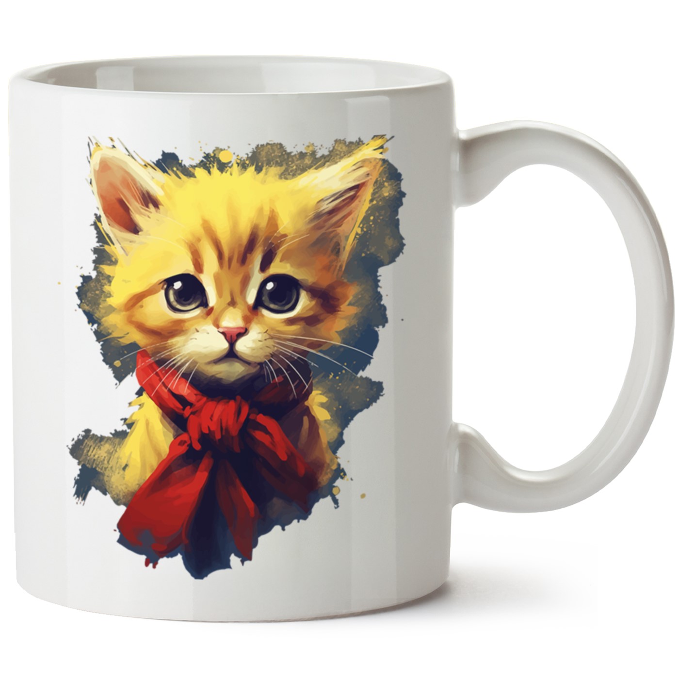 Kedi Baskılı Porselen Kupa Bardak