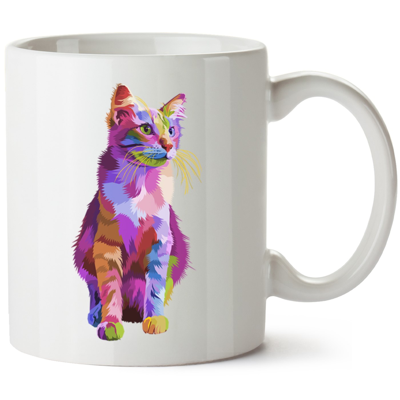 Kedi Baskılı Porselen Kupa Bardak