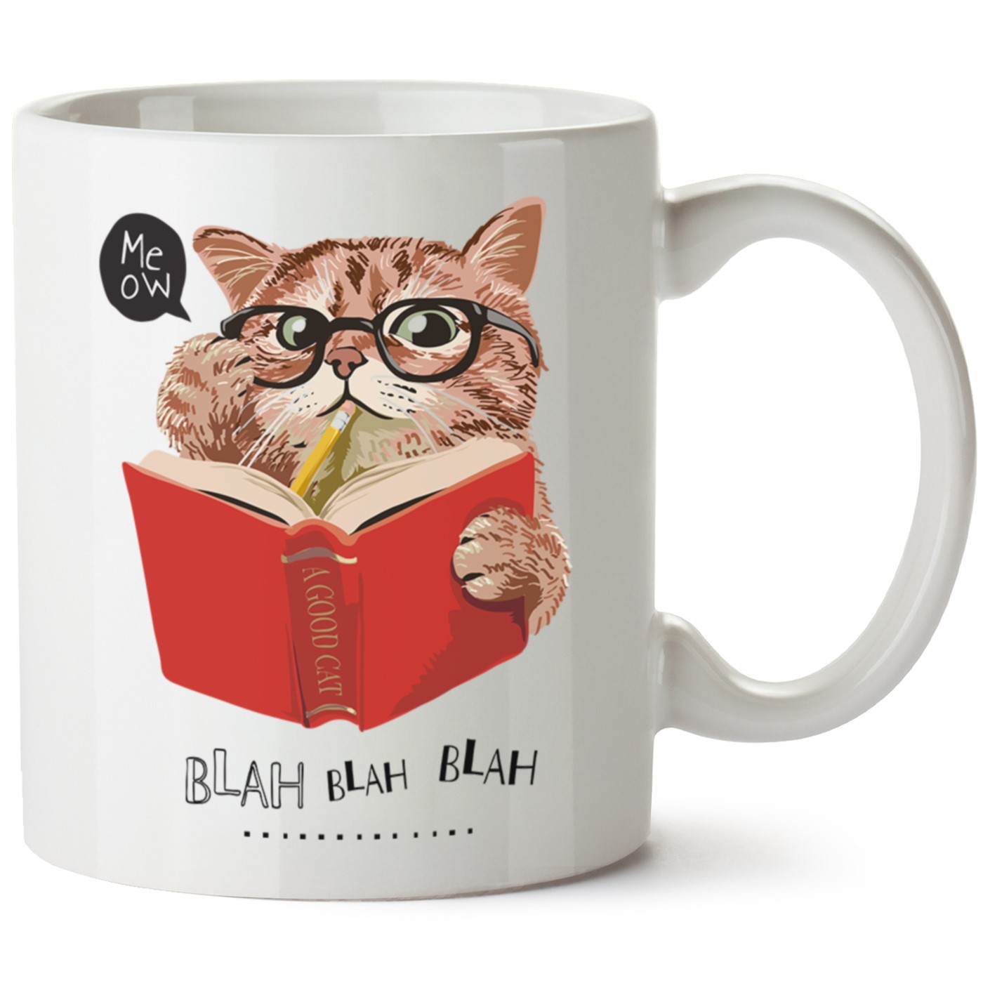 Kedi Baskılı Porselen Kupa Bardak