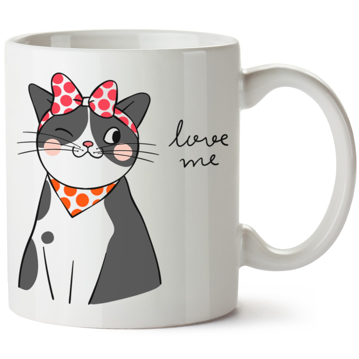 Kedi Baskılı Porselen Kupa Bardak