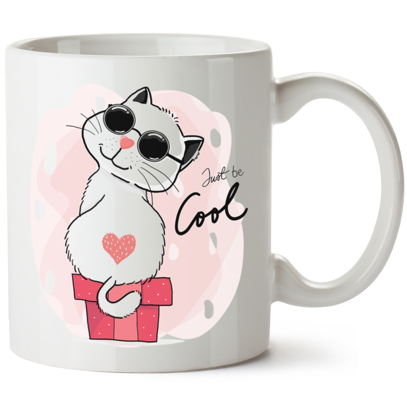 Kedi Baskılı Porselen Kupa Bardak