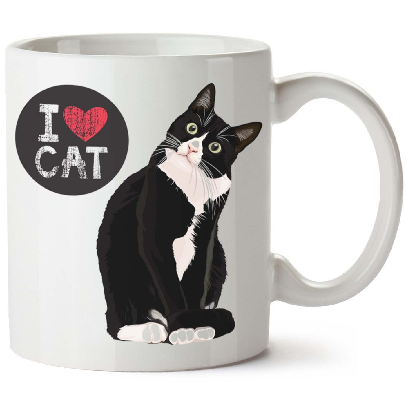 Kedi Baskılı Porselen Kupa Bardak