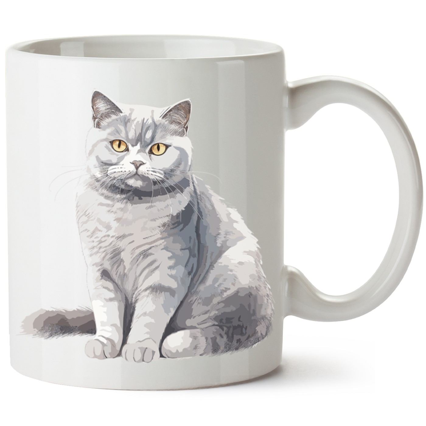 Kedi Baskılı Porselen Kupa Bardak