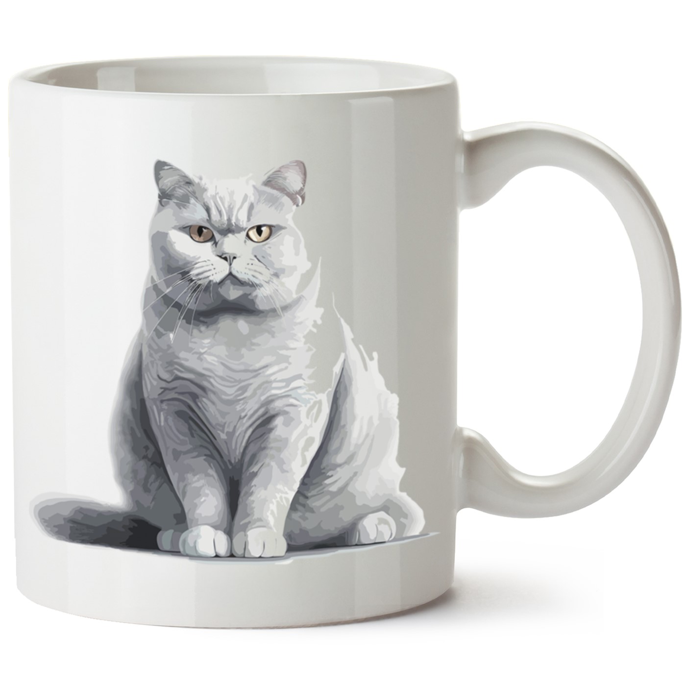 Kedi Baskılı Porselen Kupa Bardak