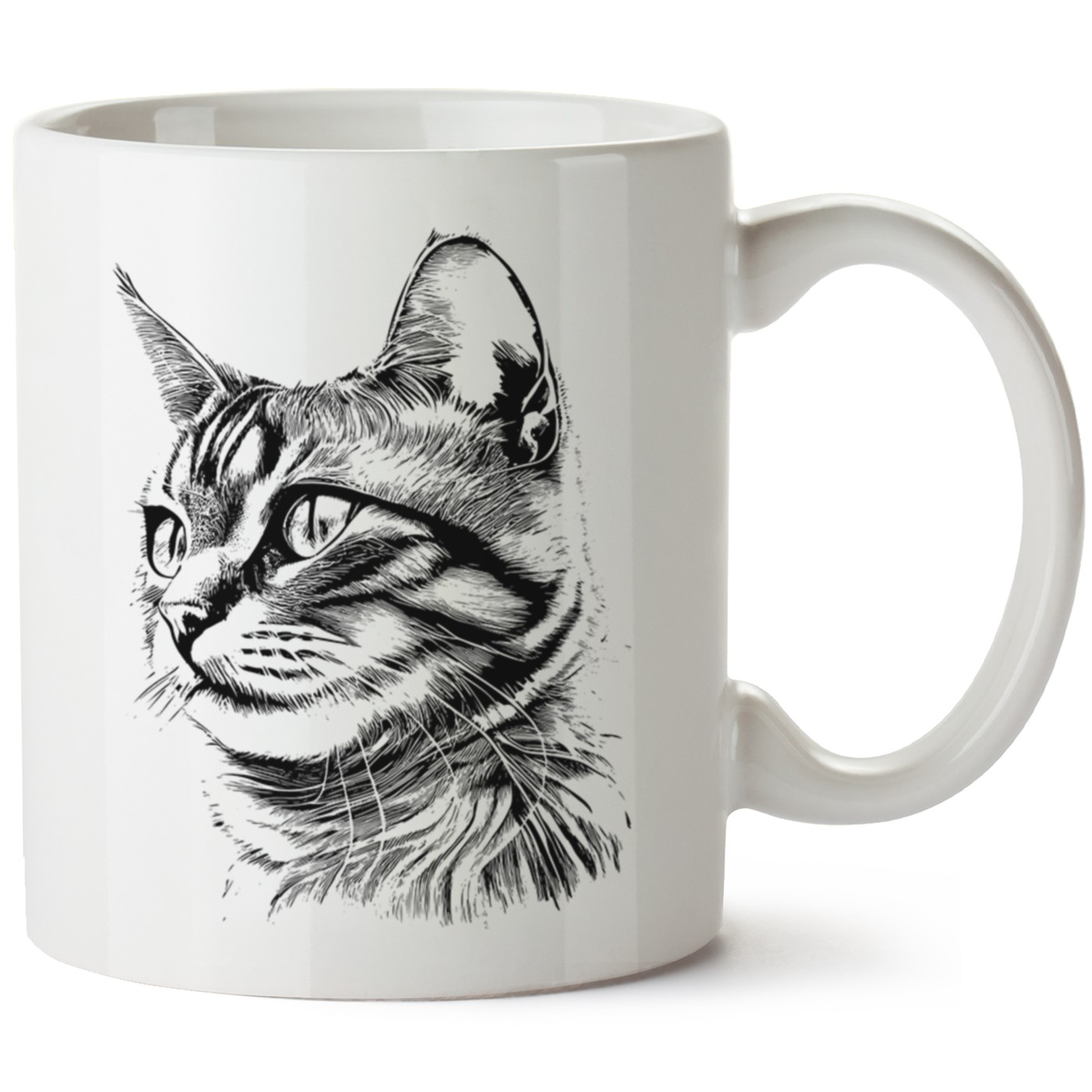 Kedi Baskılı Porselen Kupa Bardak