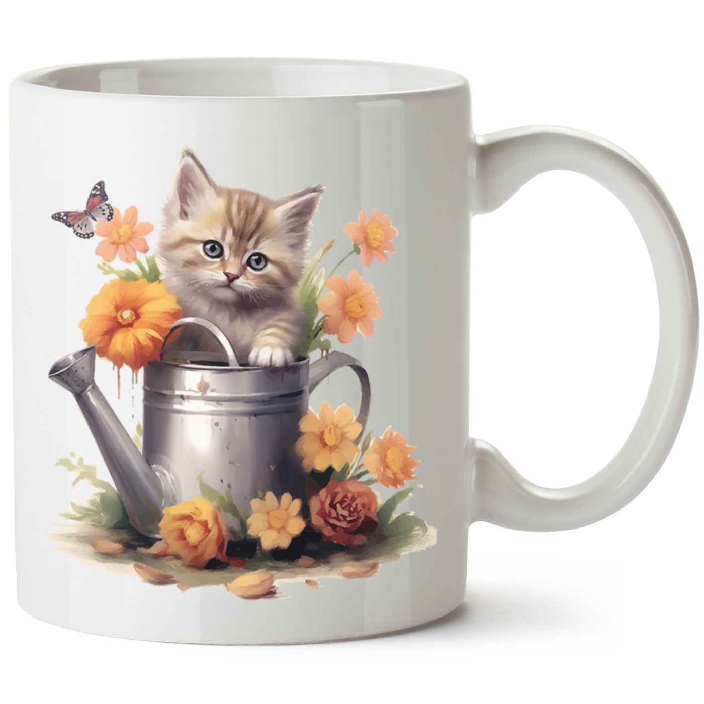 Kedi Baskılı Porselen Kupa Bardak