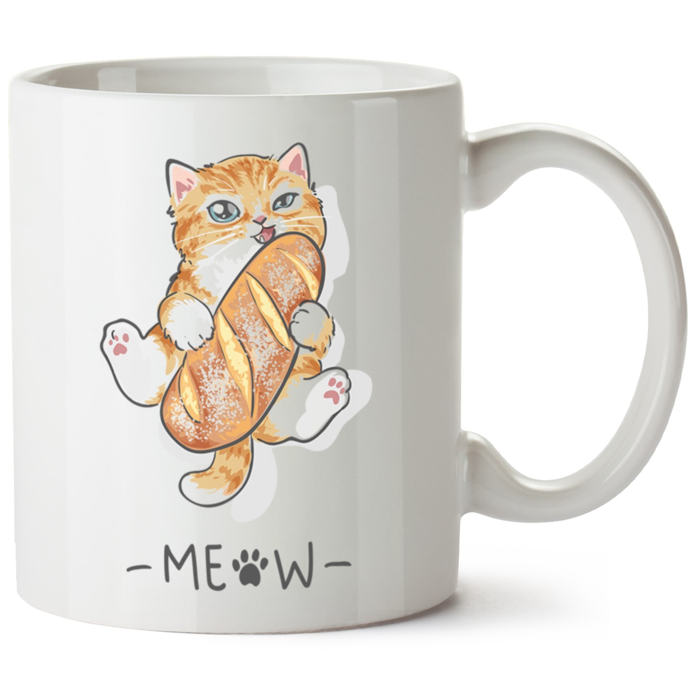 Kedi Baskılı Porselen Kupa Bardak