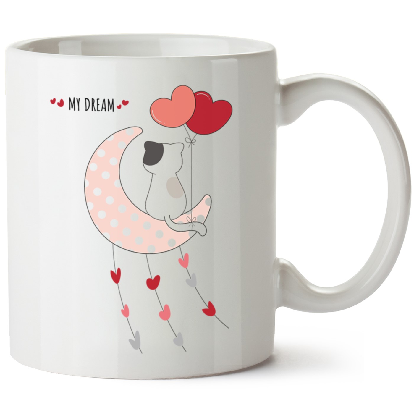 Kedi Baskılı Porselen Kupa Bardak