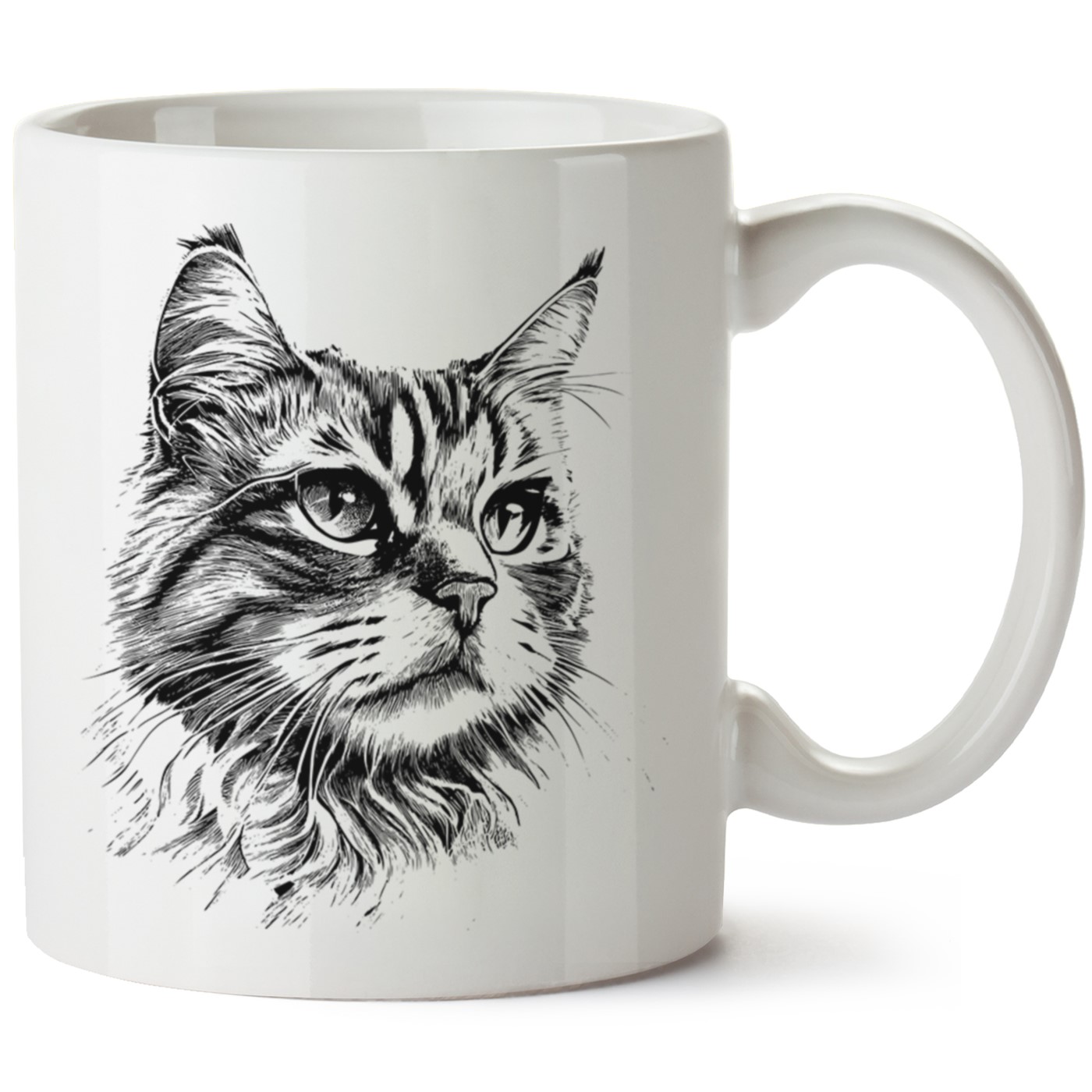 Kedi Baskılı Porselen Kupa Bardak